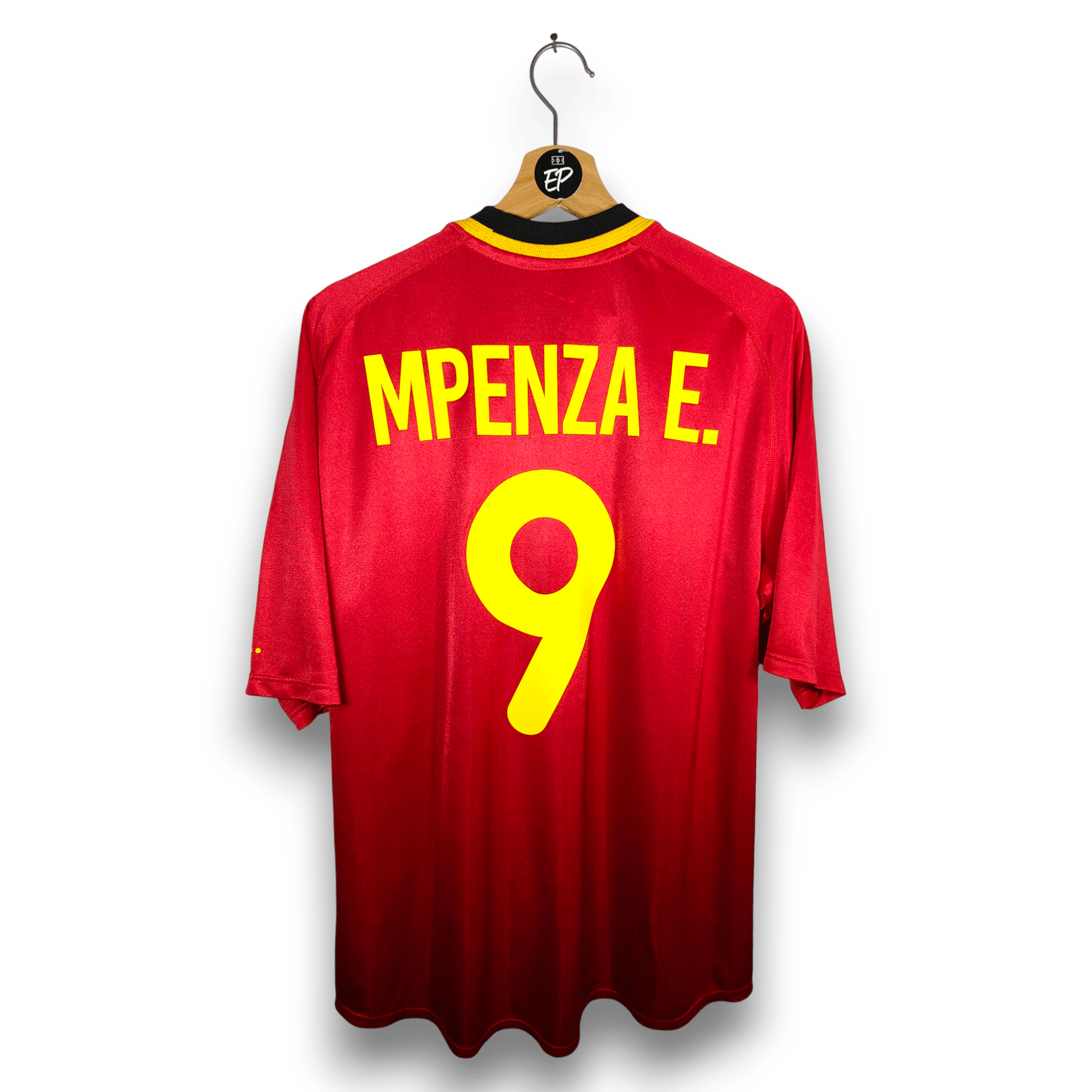 2000 - 02 Belgium Home Shirt Mpenza Emile 9 - 9/10 - (L) - Eternal Pitch