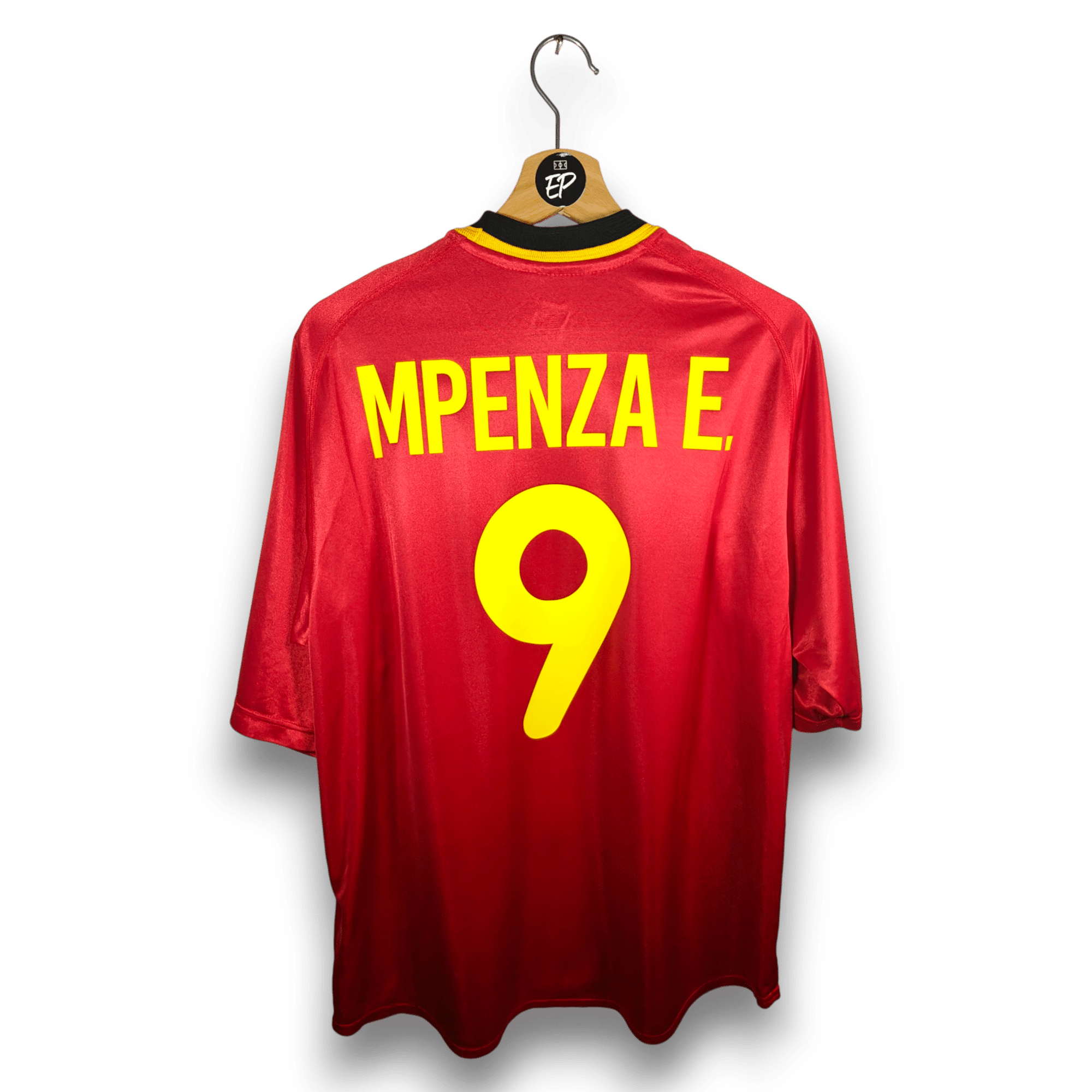 2000 - 02 Belgium Home Shirt Mpenza Emile 9 - 9/10 - (M) - Eternal Pitch