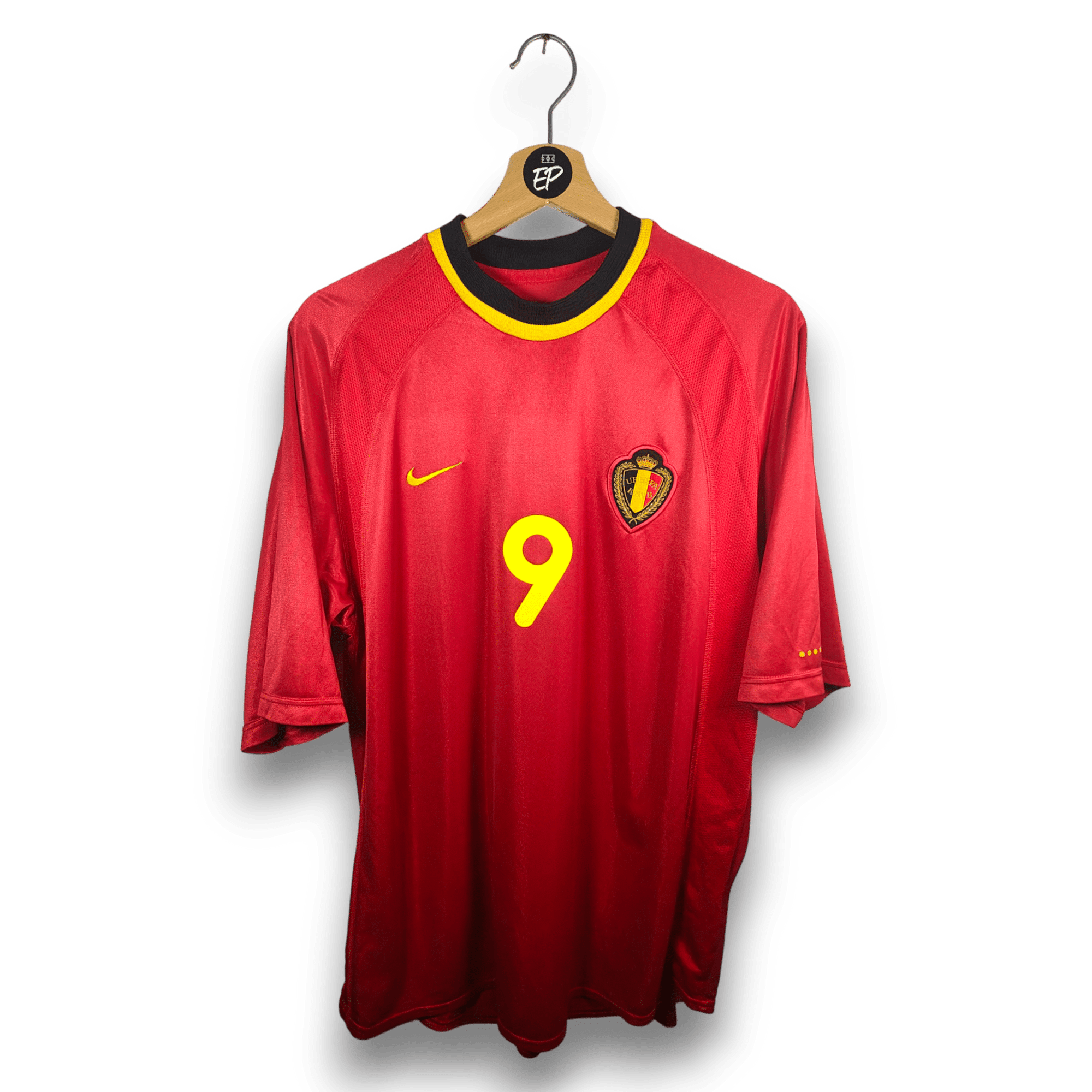 2000 - 02 Belgium Home Shirt Mpenza Emile 9 - 9/10 - (M) - Eternal Pitch