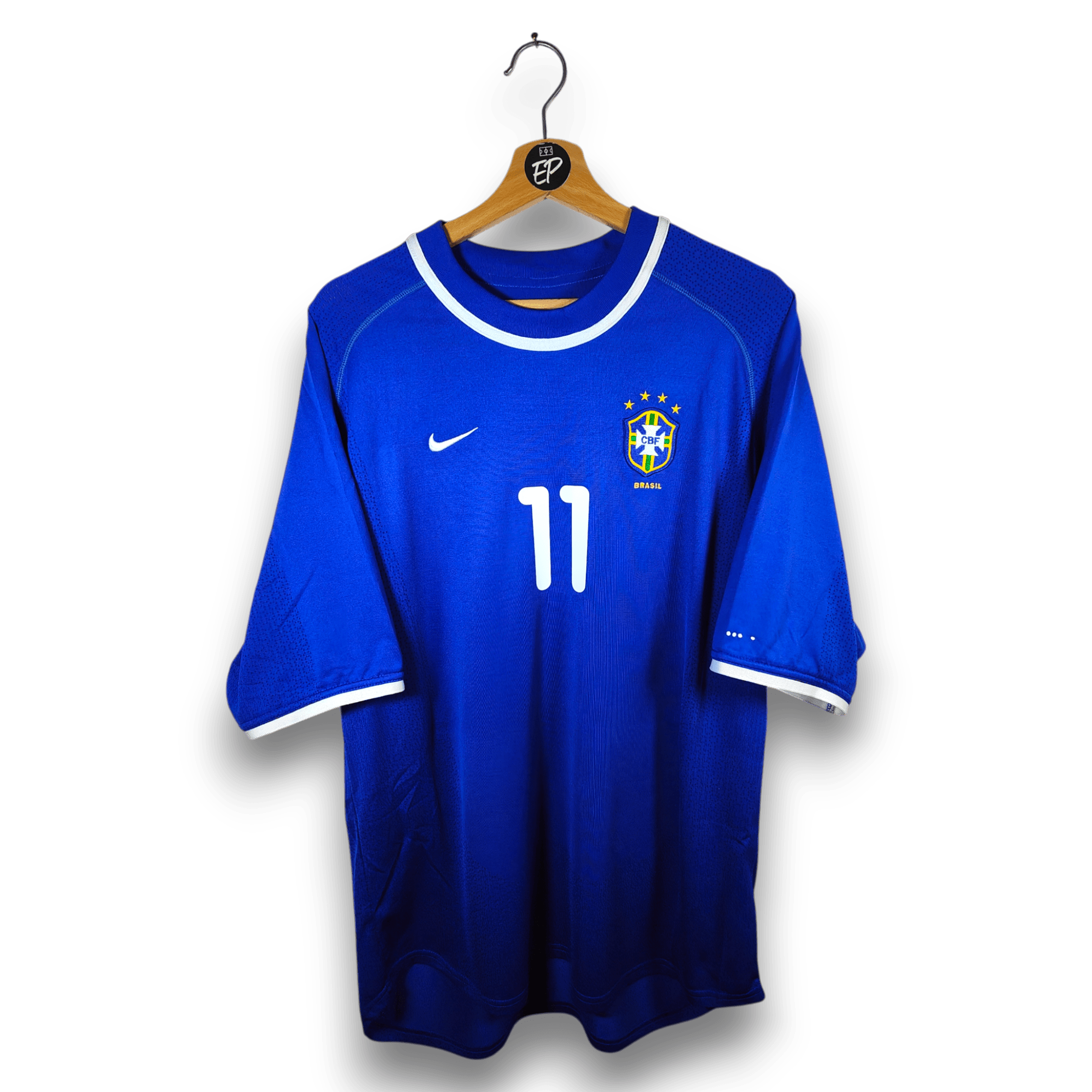 2000 - 02 Brazil Away Shirt Romario 11 - 9/10 - (L) - Eternal Pitch