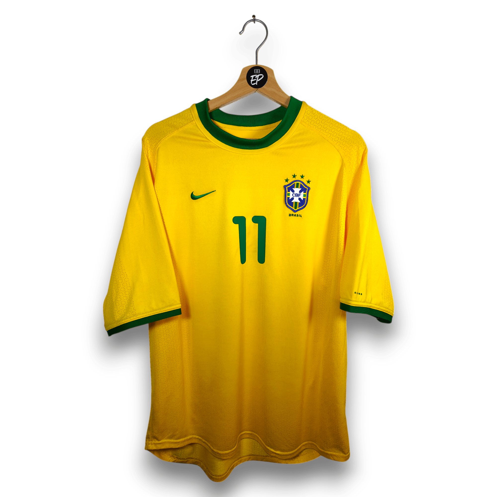 2000 - 02 Brazil Home Shirt Romario 11 - 9/10 - (L) - Eternal Pitch