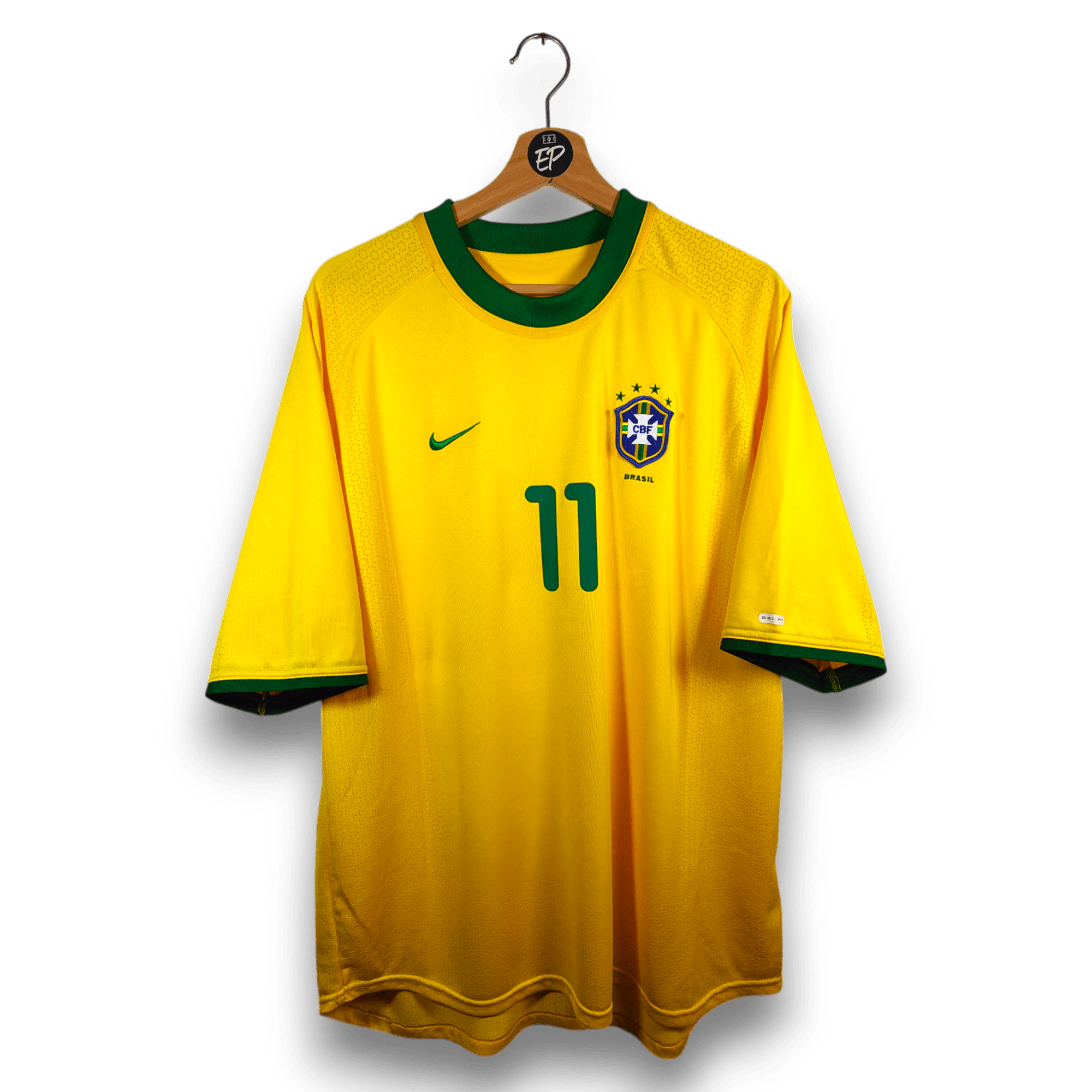 2000 - 02 Brazil Home Shirt Romario 11 - 9.5/10 - (L) - Eternal Pitch