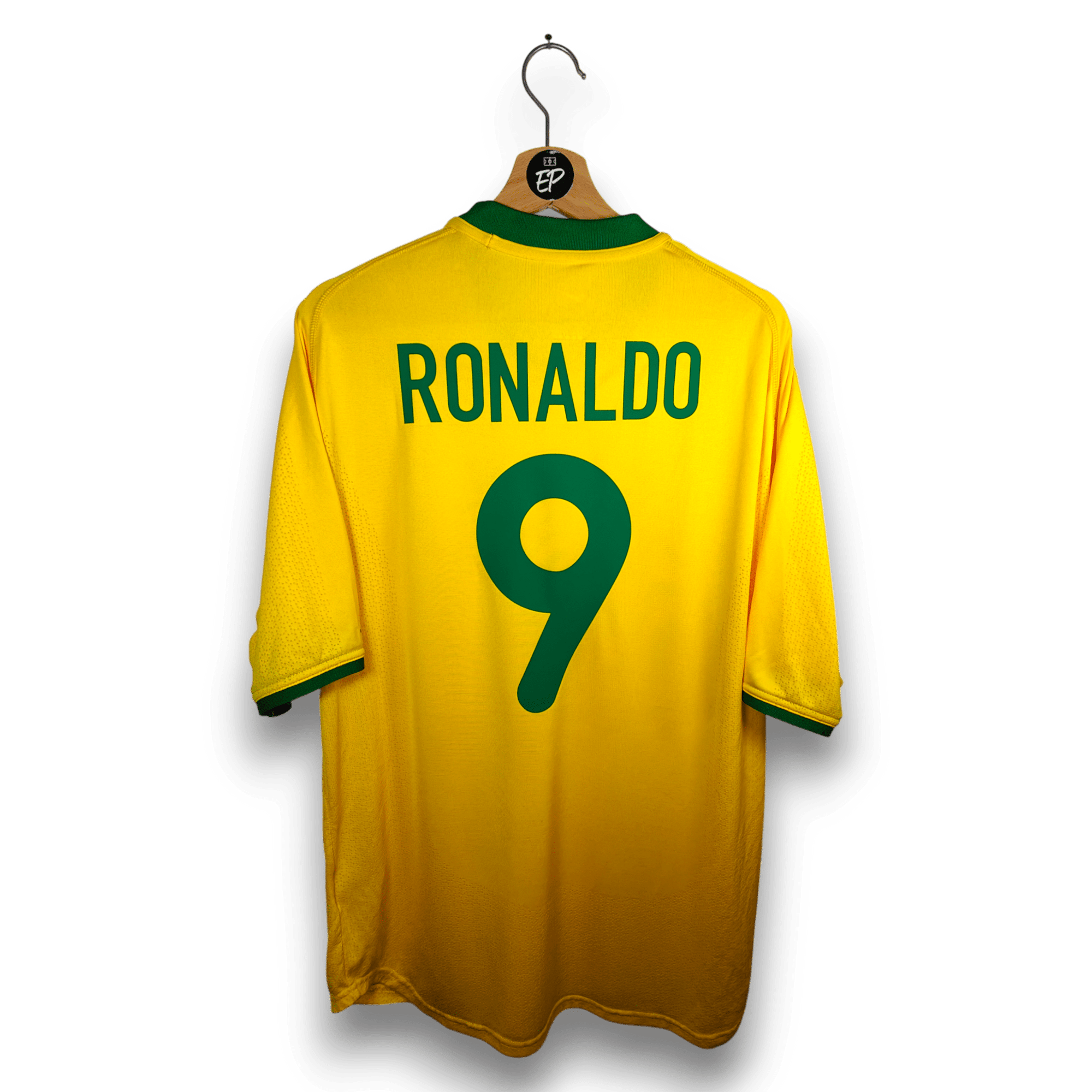 2000 - 02 Brazil Home Shirt Ronaldo 9 - 9.5/10 - (L) - Eternal Pitch