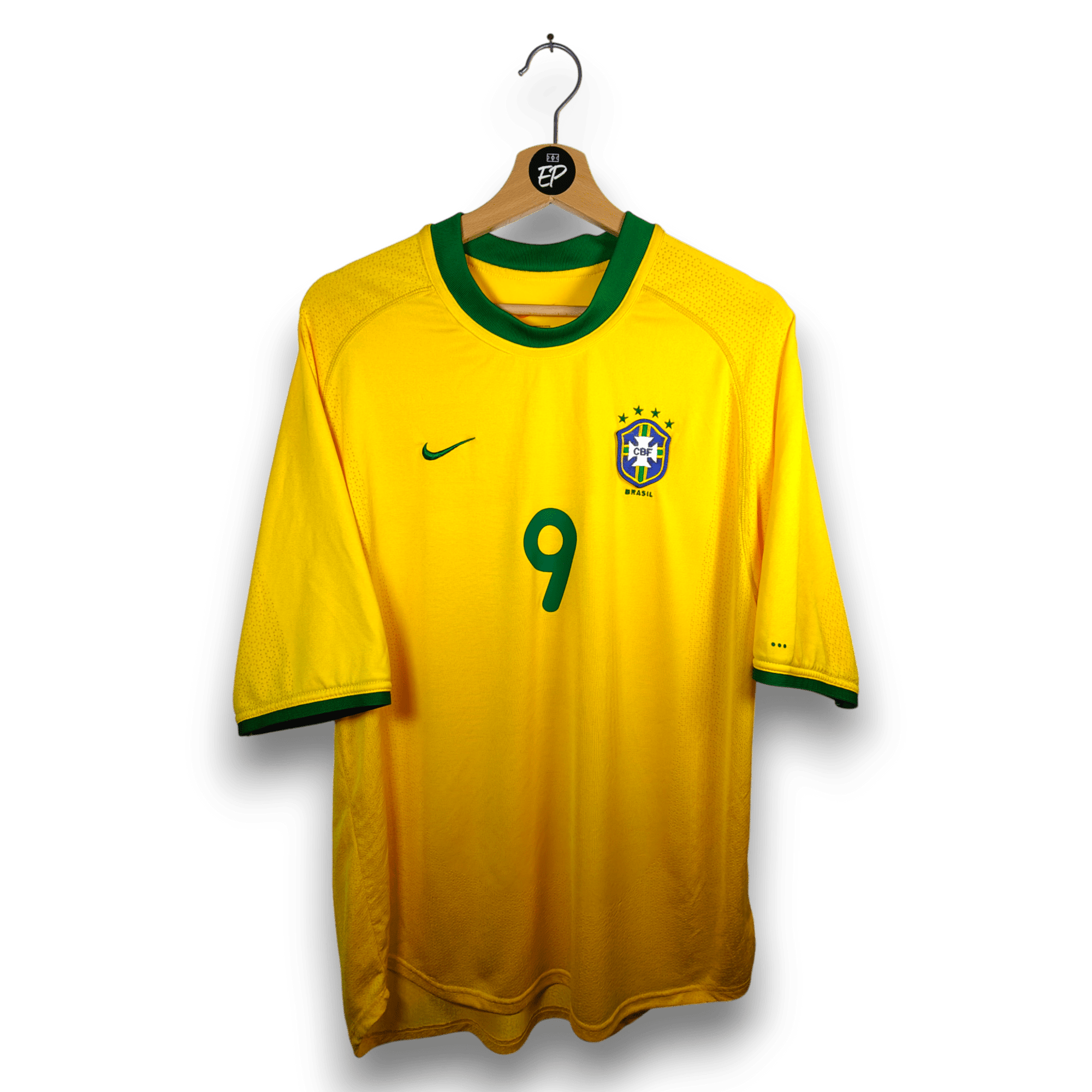 2000 - 02 Brazil Home Shirt Ronaldo 9 - 9.5/10 - (L) - Eternal Pitch