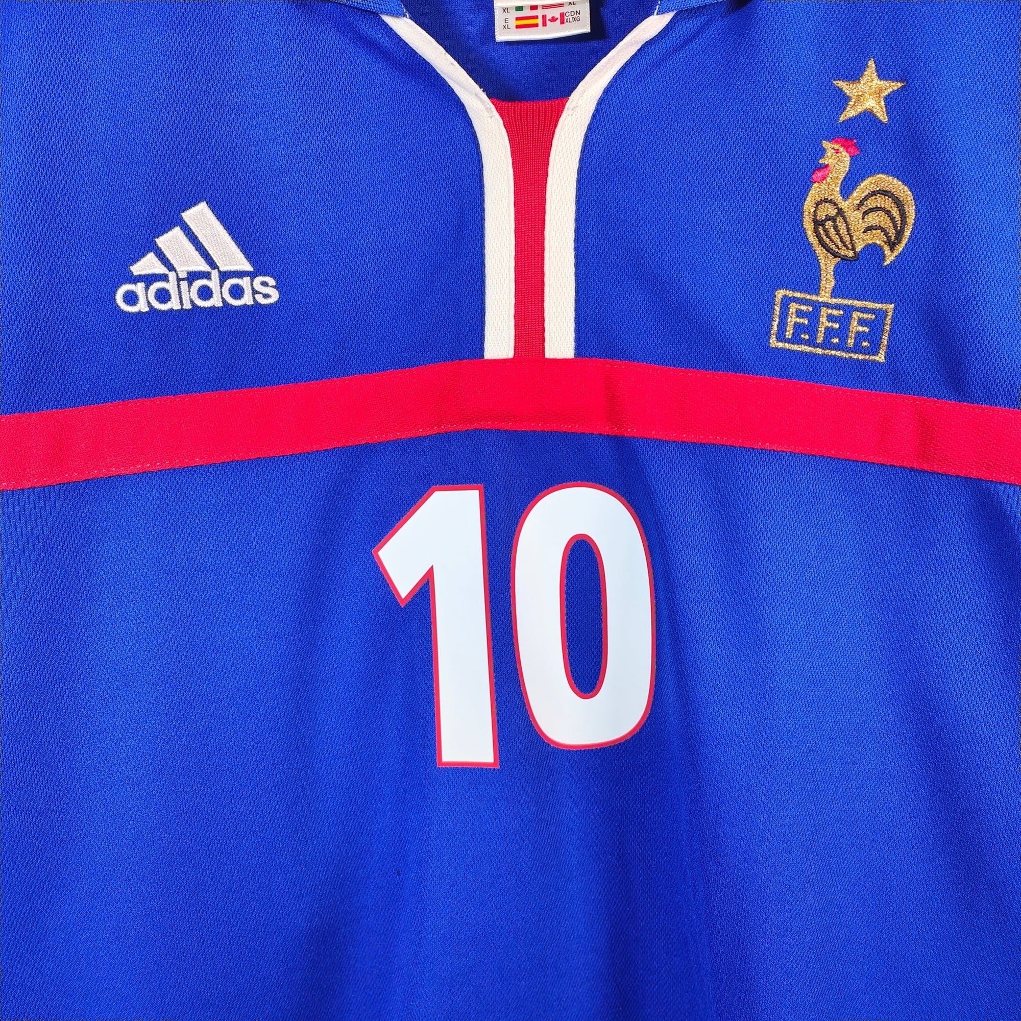 2000 - 02 France Home Shirt Zidane 10 - 9/10 - (XL) - Eternal Pitch