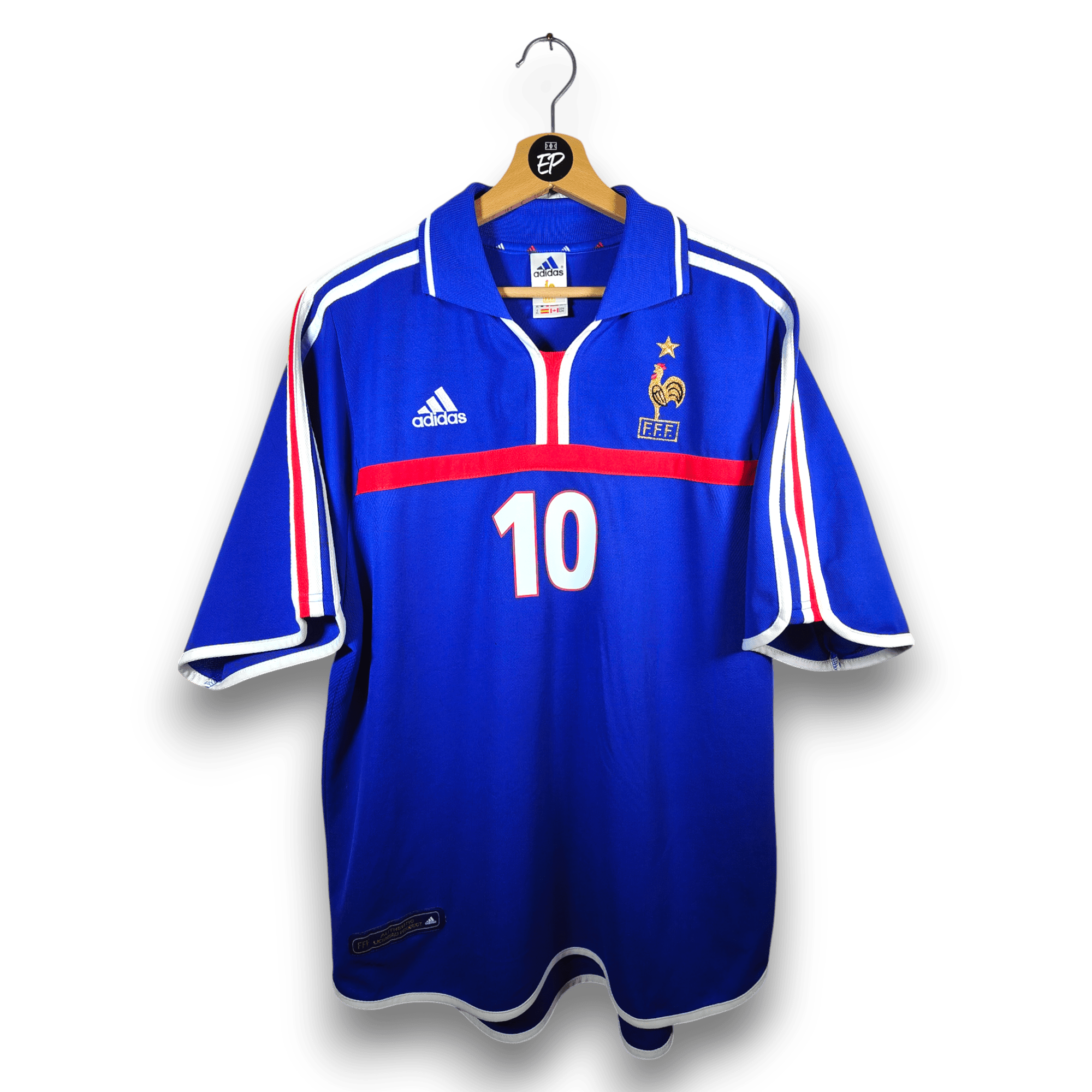 2000 - 02 France Home Shirt Zidane 10 - 9/10 - (XL) - Eternal Pitch