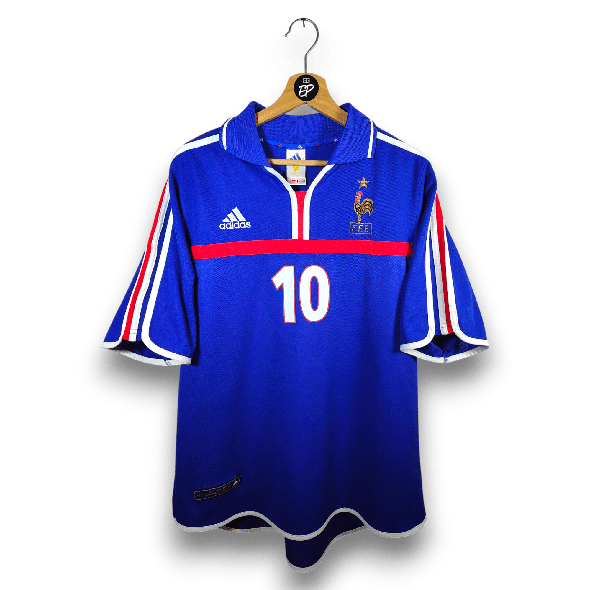 2000 - 02 France Home Shirt Zidane 10 - 9.5/10 - (XL) - Eternal Pitch