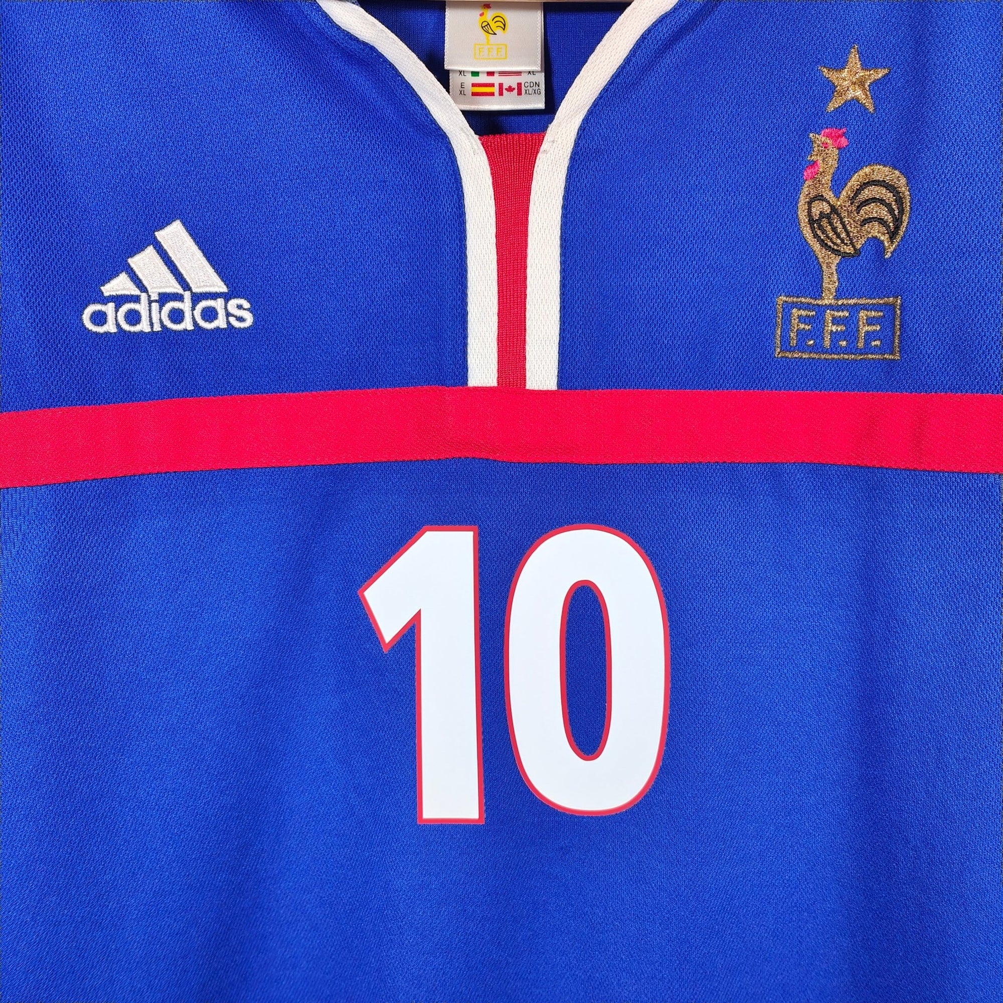 2000 - 02 France Home Shirt Zidane 10 - 9.5/10 - (XL) - Eternal Pitch