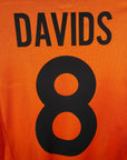 2000 - 02 Netherlands Home Shirt Davids 8 - 9/10 - (S) - Eternal Pitch
