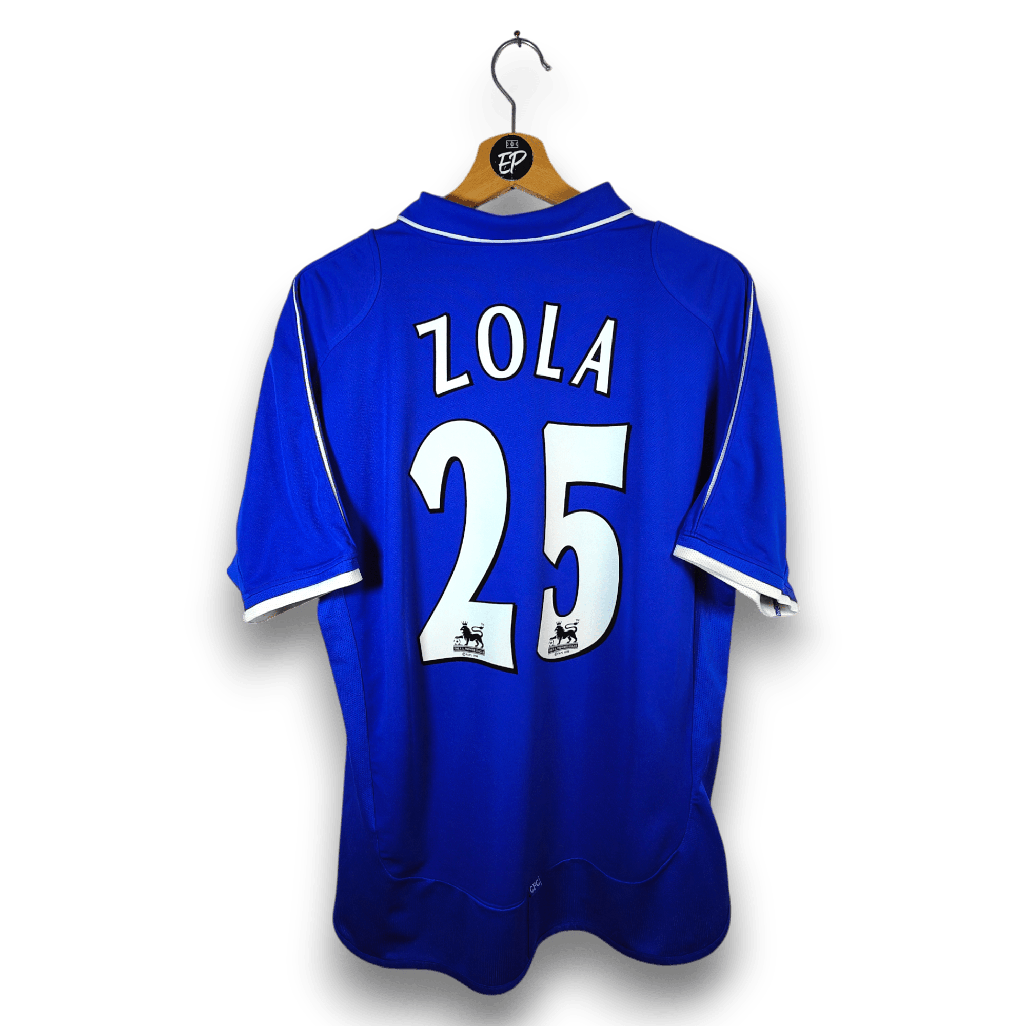 2001 - 03 Chelsea Home Shirt Zola 25 - 9.5/10 - (XL) - Eternal Pitch