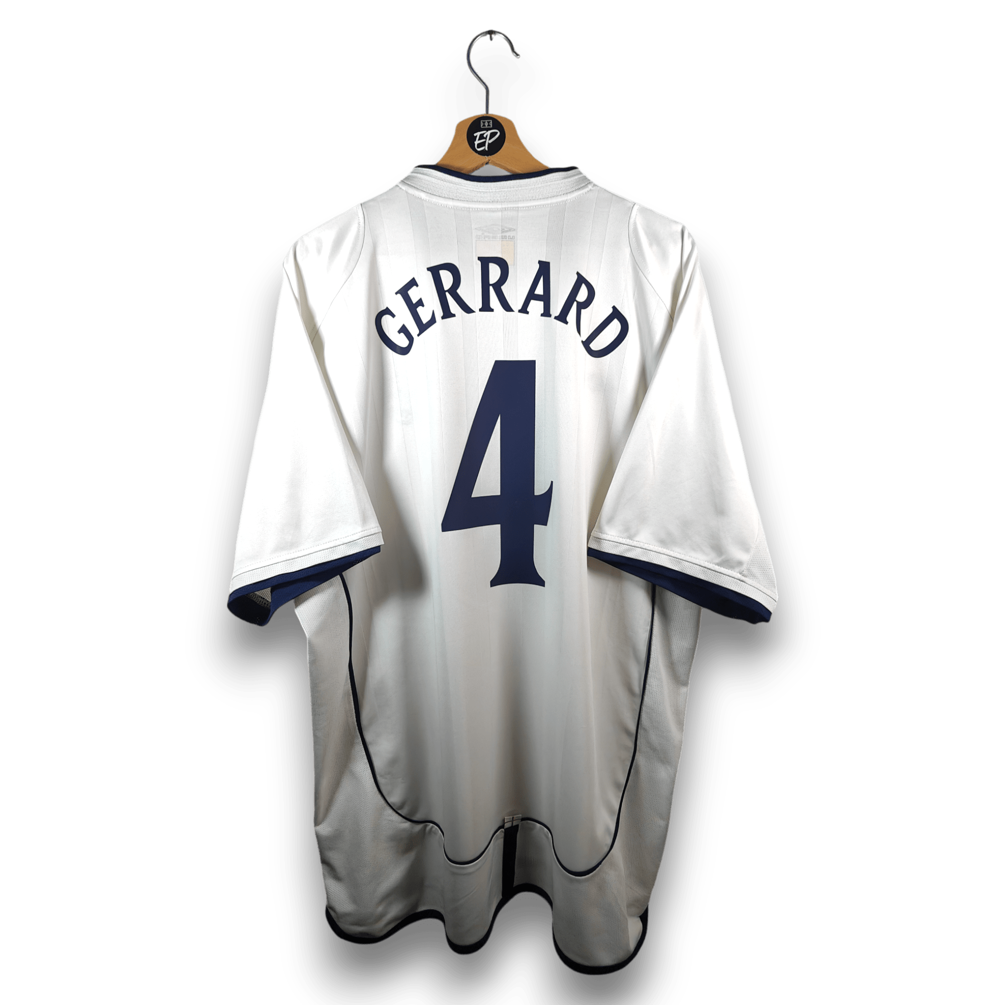 2001 - 03 England Home Shirt Gerrard 4 - 8.5/10 - (XL) - Eternal Pitch