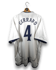 2001 - 03 England Home Shirt Gerrard 4 - 8.5/10 - (XL) - Eternal Pitch