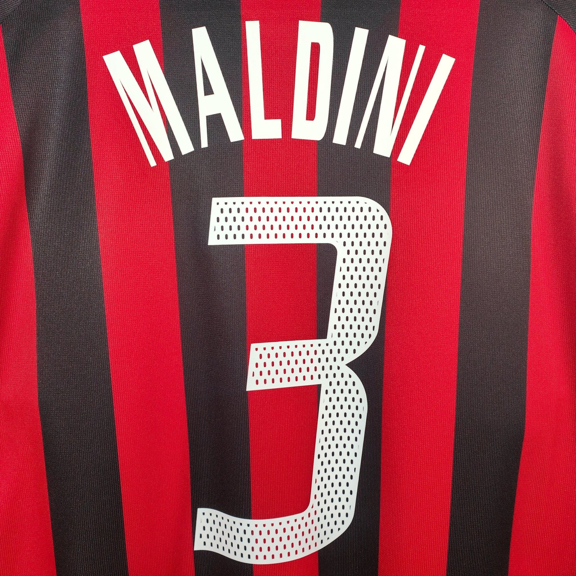 2002 - 03 AC Milan Home Shirt Maldini 3 - 9/10 - (XL) - Eternal Pitch