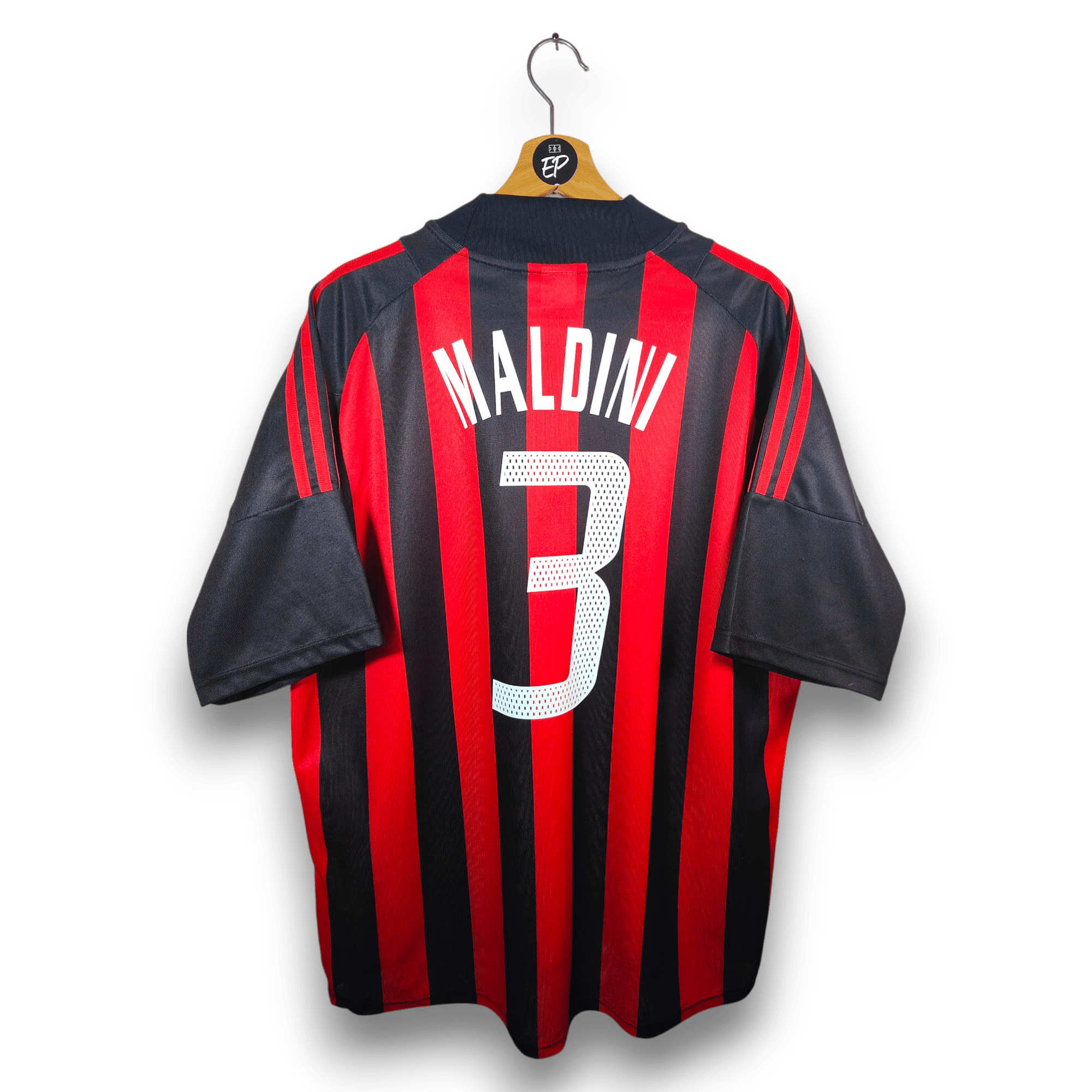 2002 - 03 AC Milan Home Shirt Maldini 3 - 9/10 - (XL) - Eternal Pitch