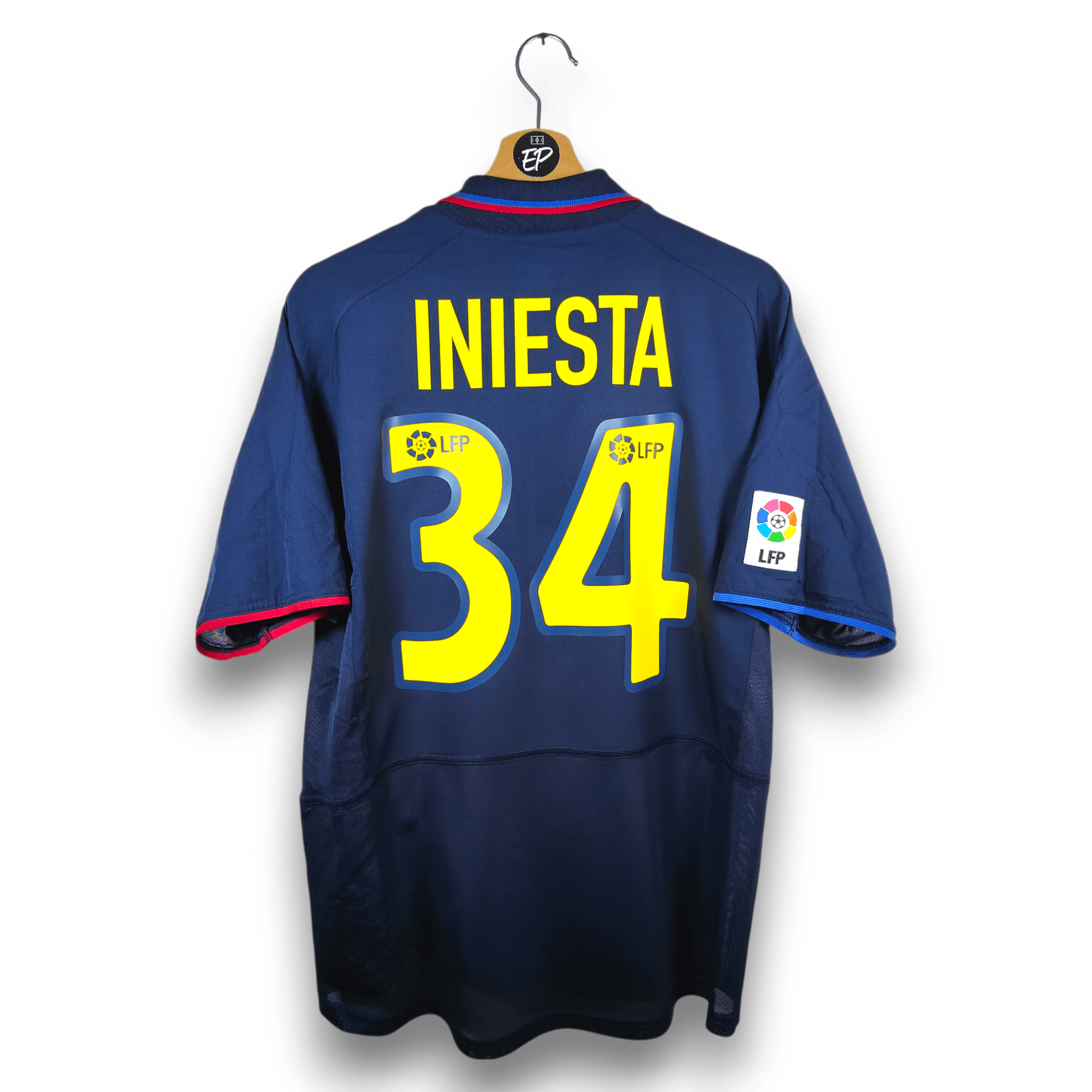 2002 - 03 FC Barcelona Away Shirt Iniesta 34 - 9/10 - (M) - Eternal Pitch