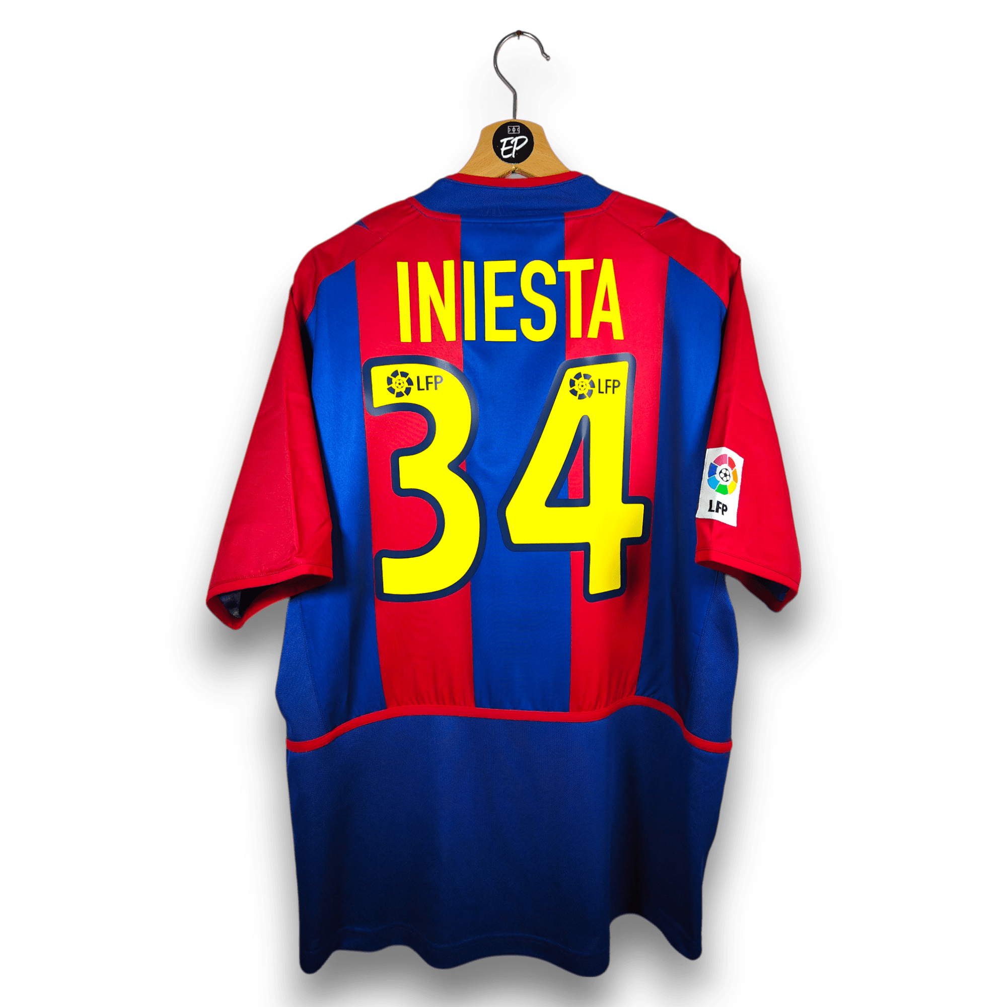 2002 - 03 FC Barcelona Home Shirt Iniesta 34 - 9/10 - (L) - Eternal Pitch