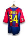 2002 - 03 FC Barcelona Home Shirt Iniesta 34 (L) - Eternal Pitch