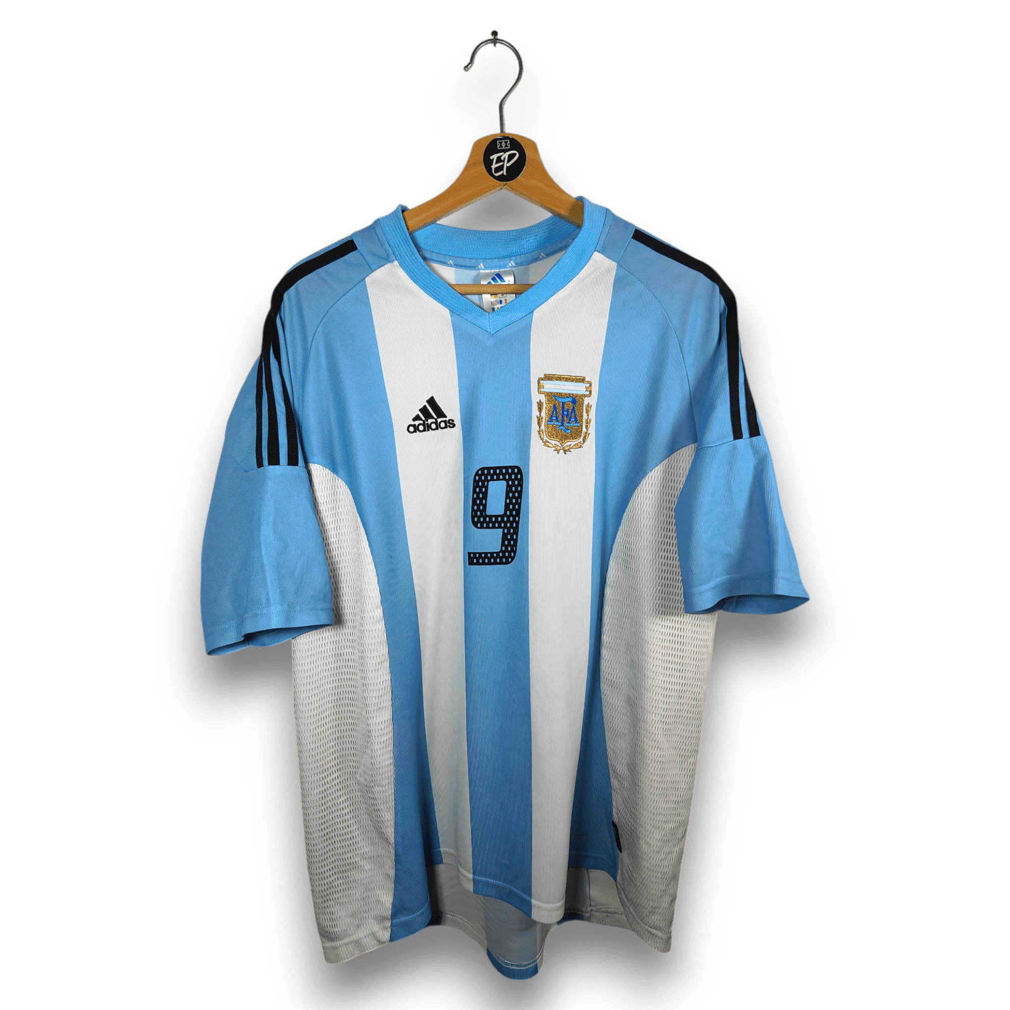 2002 - 04 Argentina Home Shirt Batistuta 9 - 8.5/10 - (XL) - Eternal Pitch
