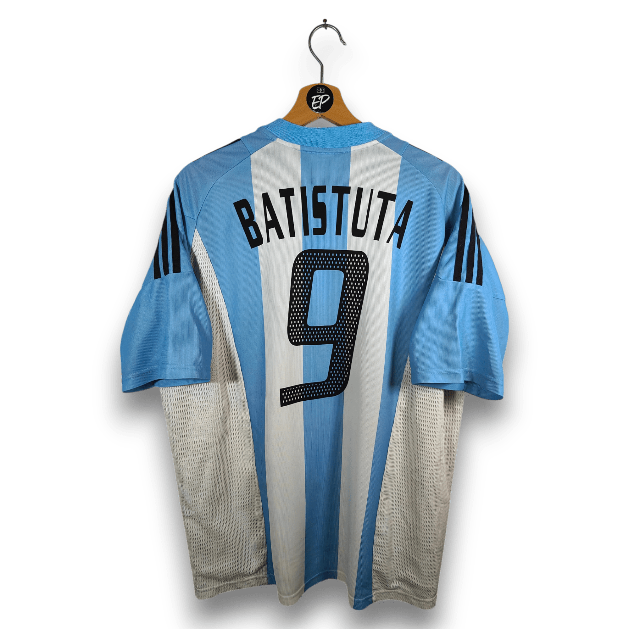 2002 - 04 Argentina Home Shirt Batistuta 9 - 8.5/10 - (XL) - Eternal Pitch
