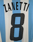 2002 - 04 Argentina Home Shirt Zanetti 8 - 9.5/10 - (M) - Eternal Pitch