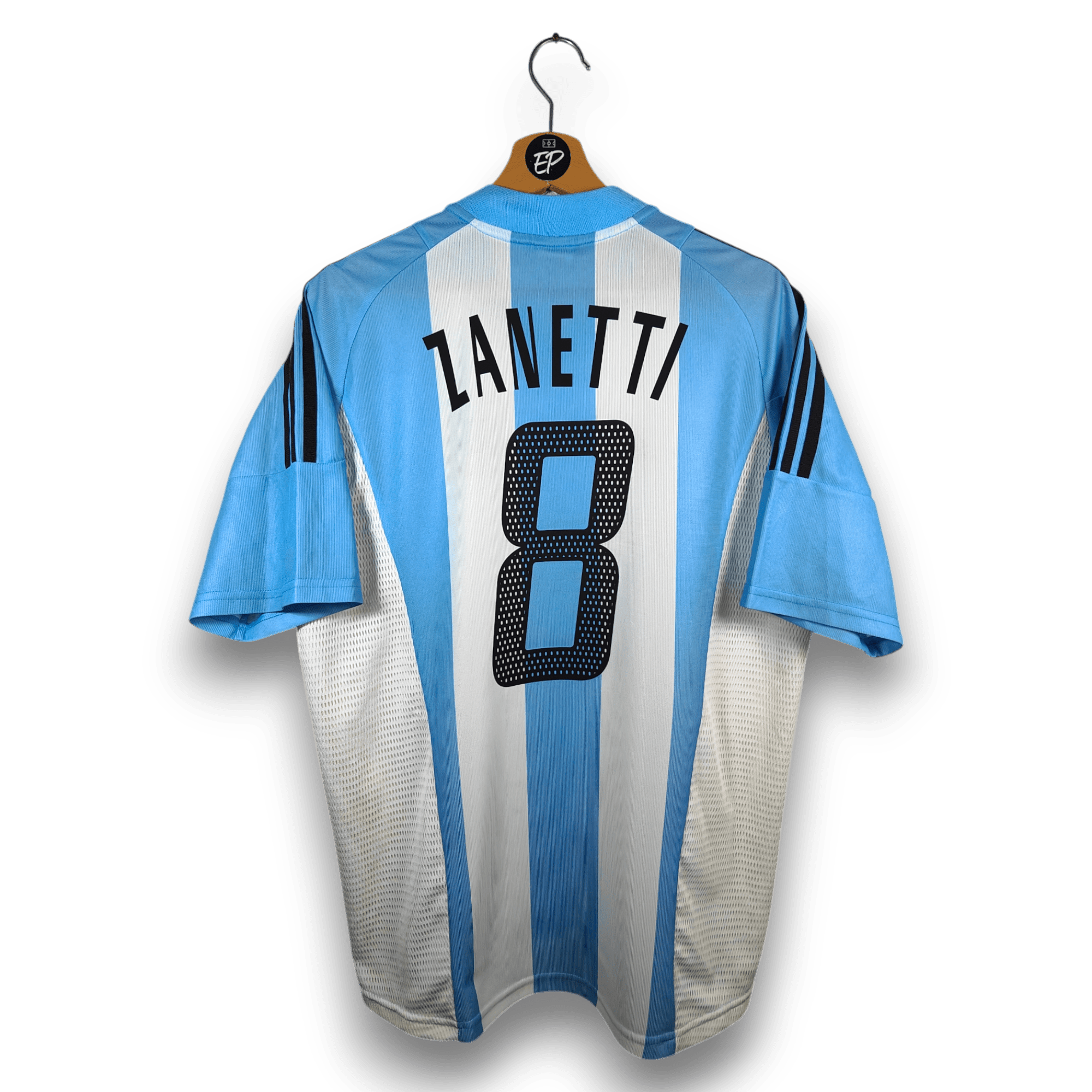 2002 - 04 Argentina Home Shirt Zanetti 8 - 9.5/10 - (M) - Eternal Pitch