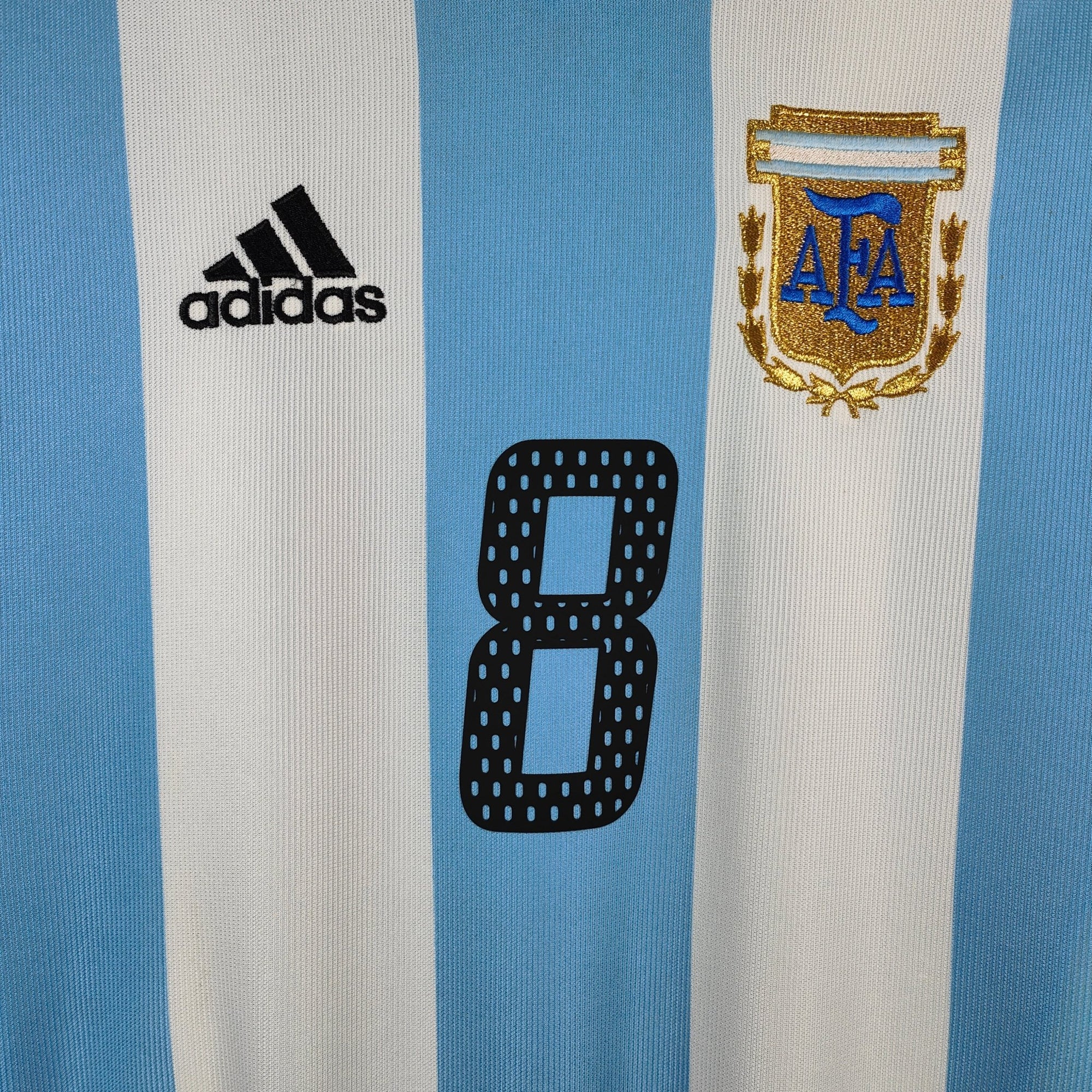2002 - 04 Argentina Home Shirt Zanetti 8 - 9.5/10 - (M) - Eternal Pitch