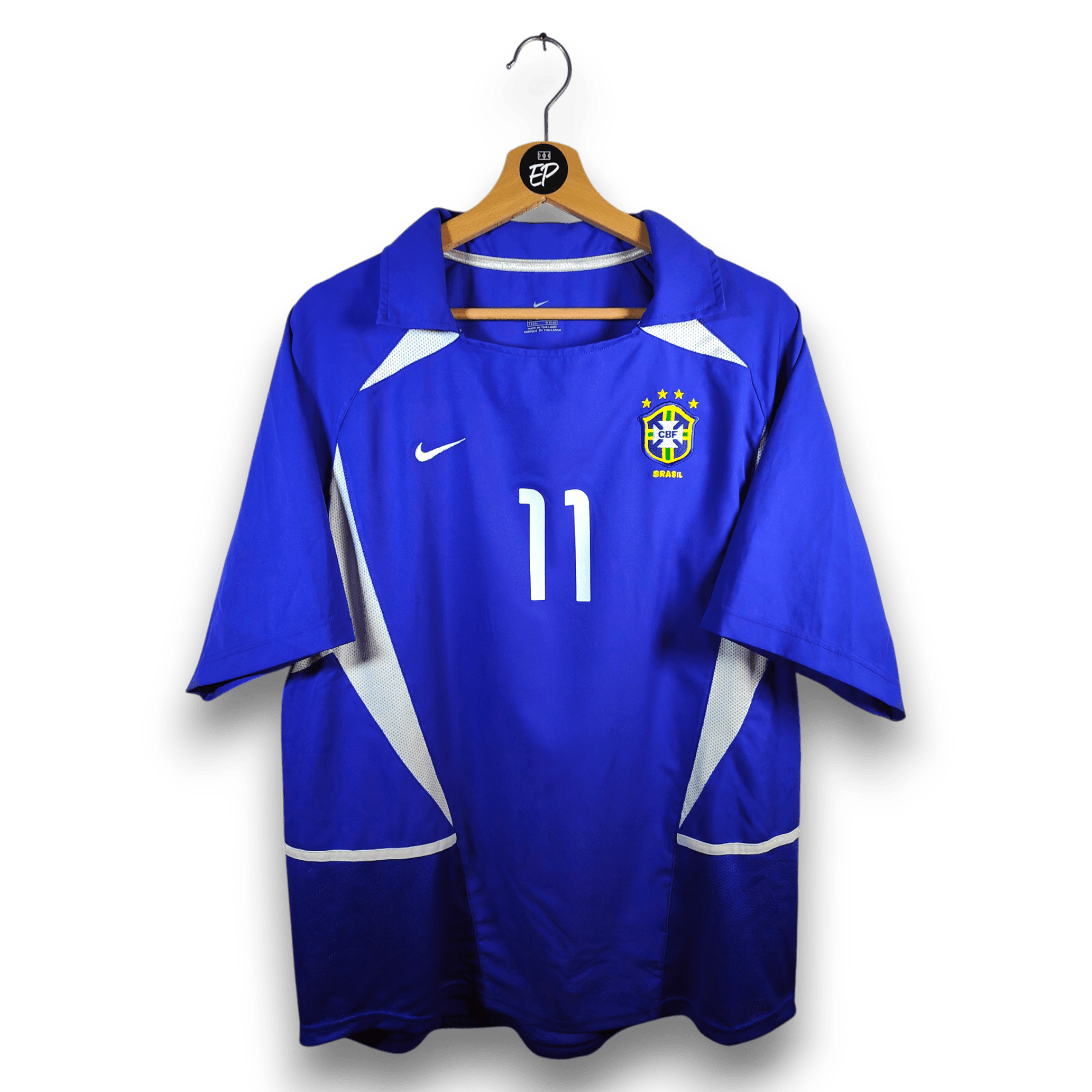 2002 - 04 Brazil Away Shirt Ronaldinho 11 - 9.5/10 - (L) - Eternal Pitch
