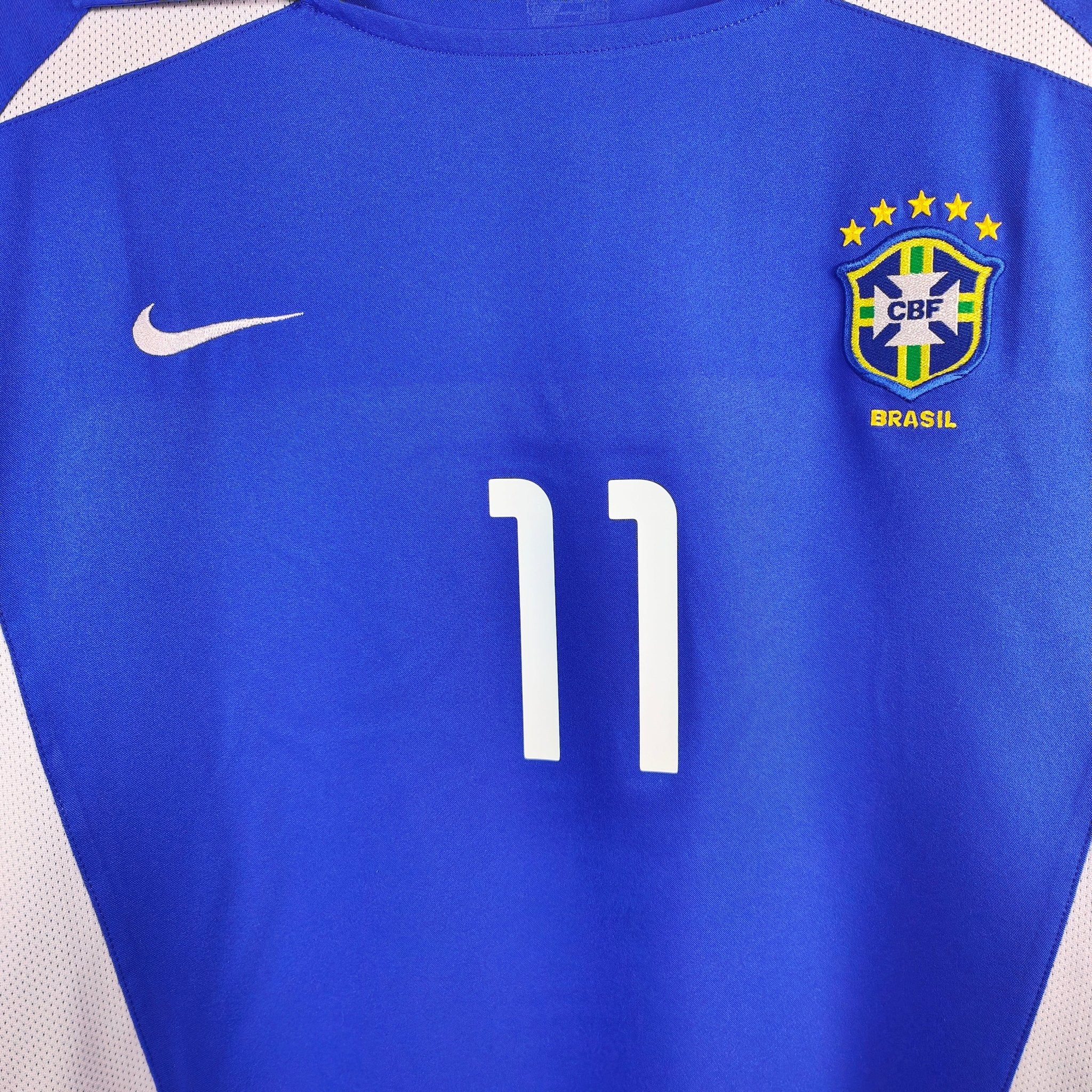 2002-04 Brazil Away Shirt Ronaldinho #11 - 9.5/10 - (XL) – 113383