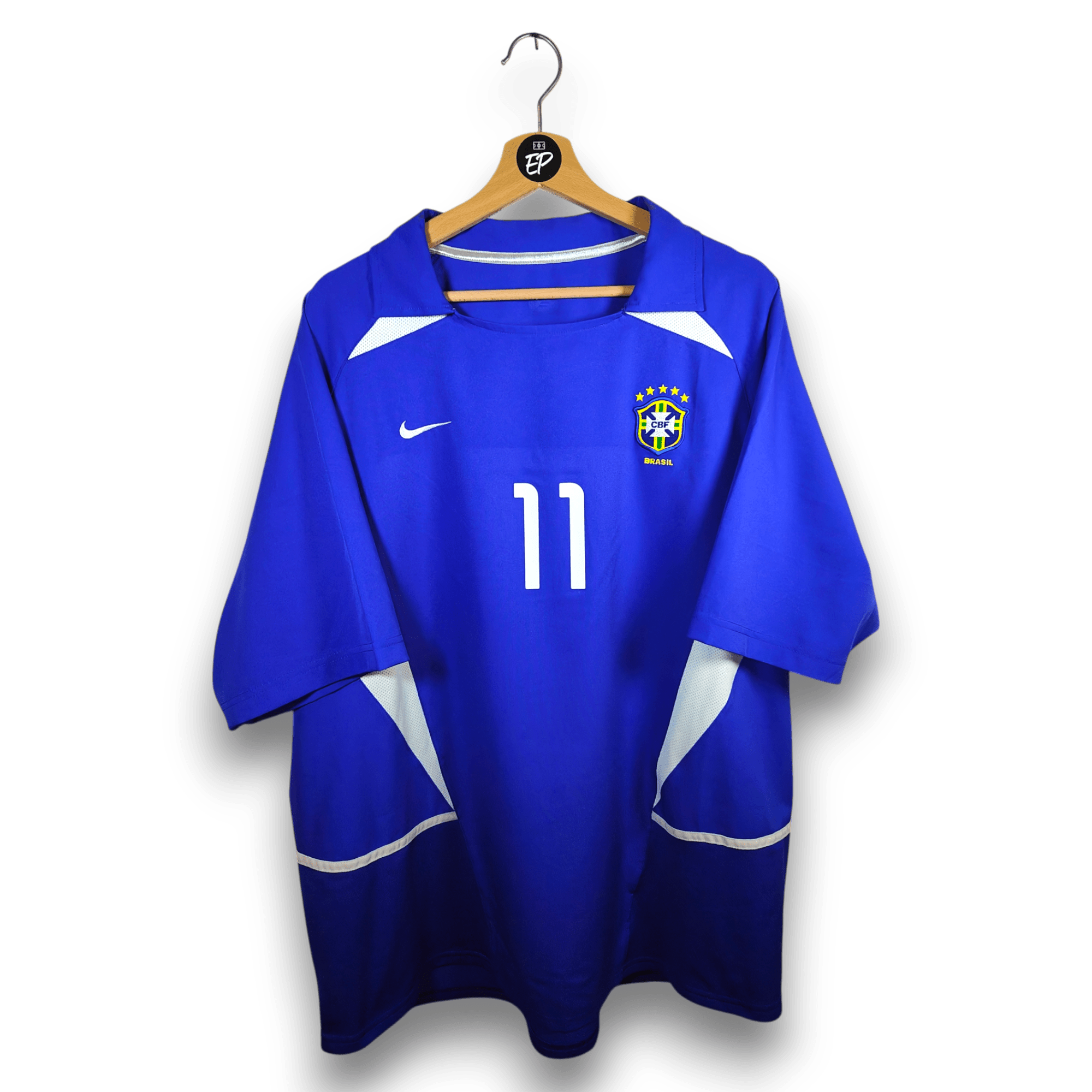 2002 - 04 Brazil Away Shirt Ronaldinho 11 - 9.5/10 - (XL) - Eternal Pitch