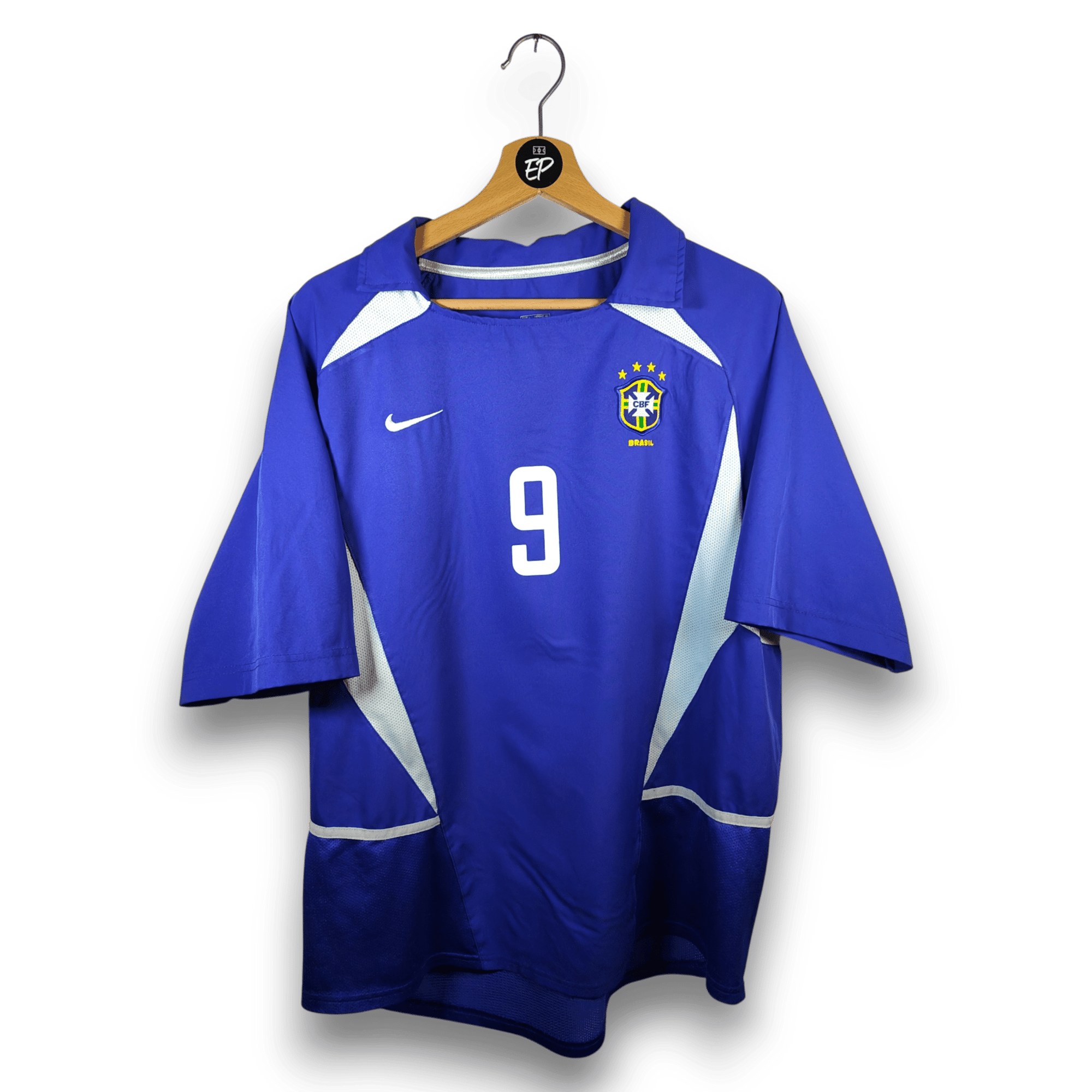 2002 - 04 Brazil Away Shirt Ronaldo 9 - 9/10 - (L) - Eternal Pitch