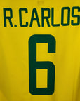 2002 - 04 Brazil Home Shirt Roberto Carlos 6 - 8.5/10 - (XL) - Eternal Pitch