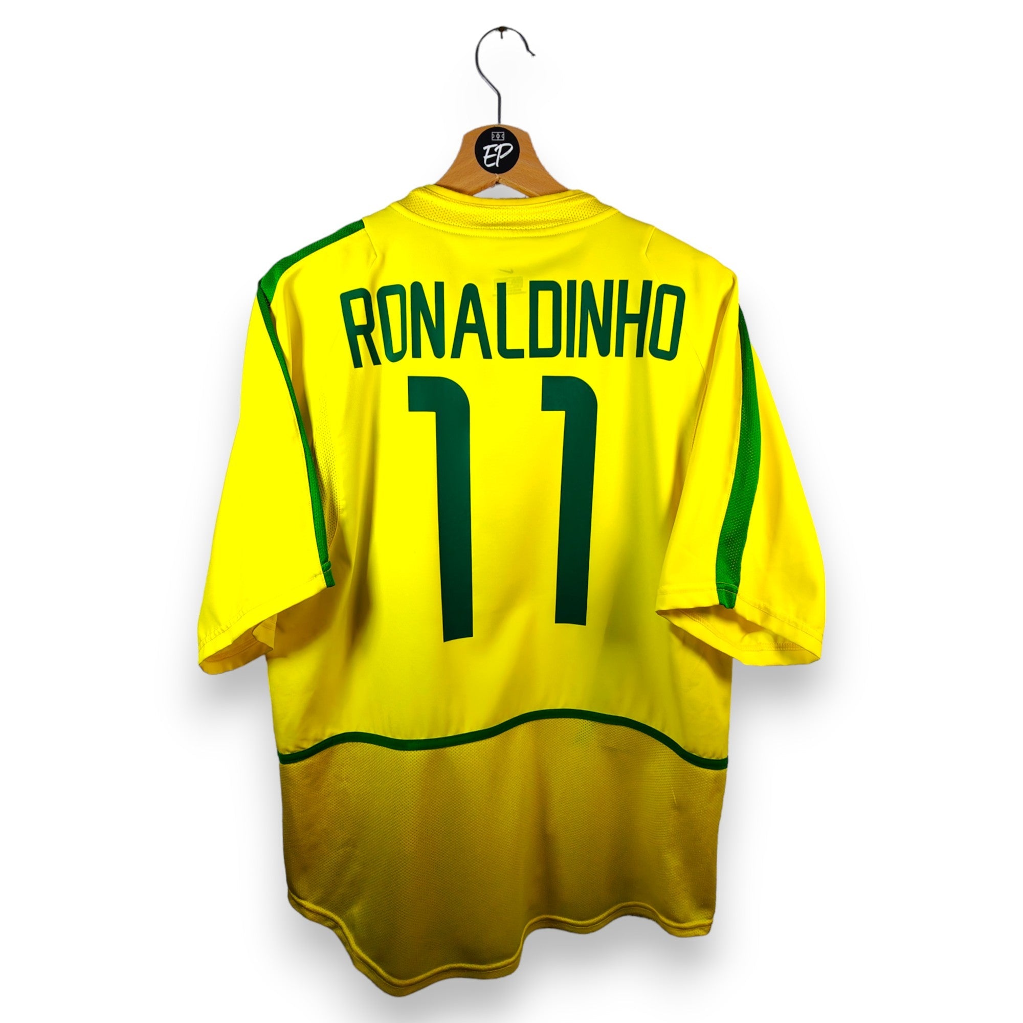 2002-04 Brazil Home Shirt Ronaldinho #11 (M) – – Eternal Pitch