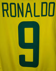 2002 - 04 Brazil Home Shirt Ronaldo 9 - 8/10 - (M) - Eternal Pitch