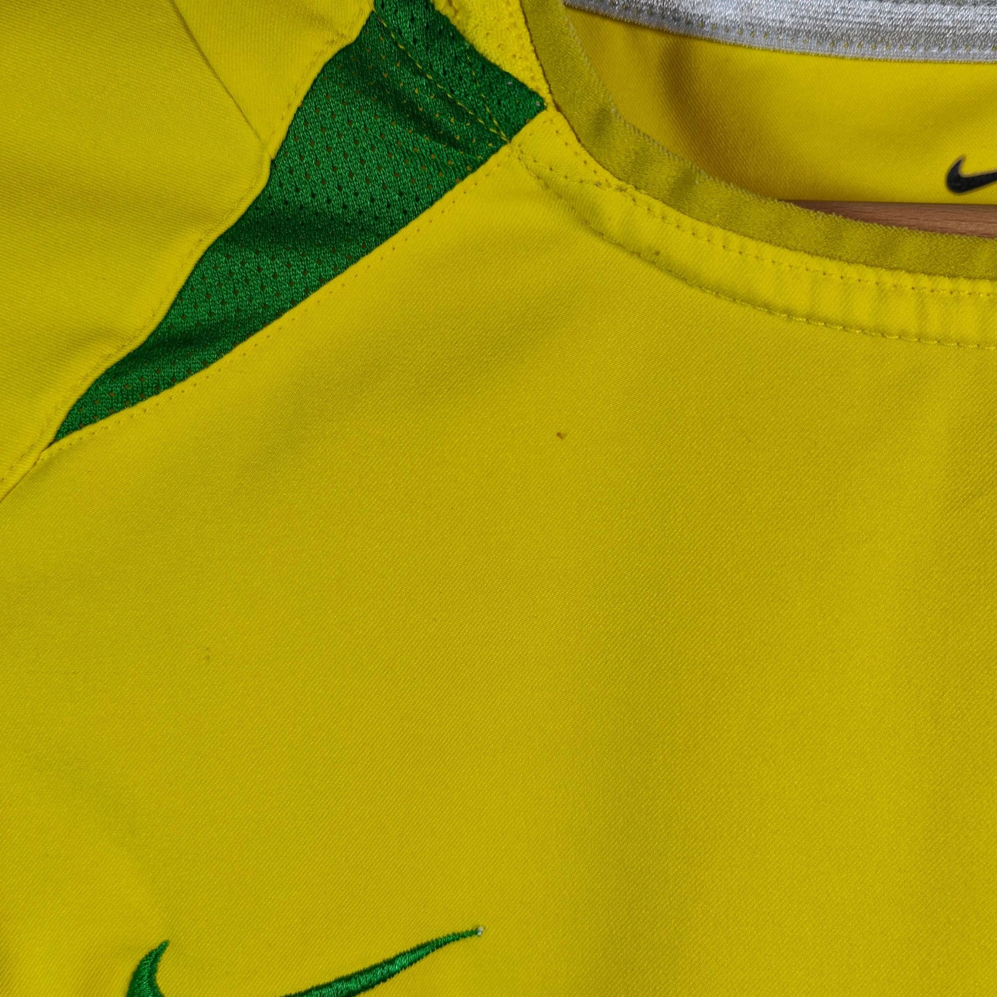 2002 - 04 Brazil Home Shirt Ronaldo 9 - 8/10 - (M) - Eternal Pitch