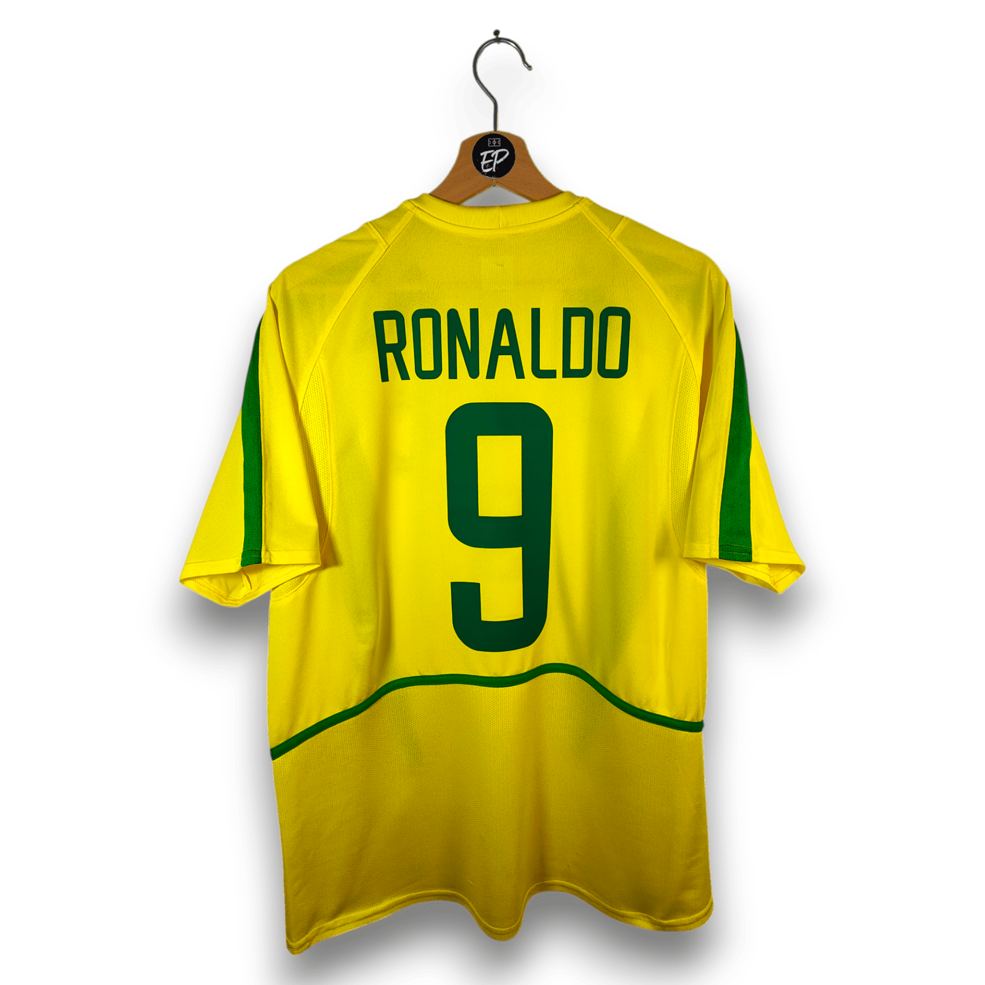 2002 - 04 Brazil Home Shirt Ronaldo 9 - 9/10 - (M) - Eternal Pitch