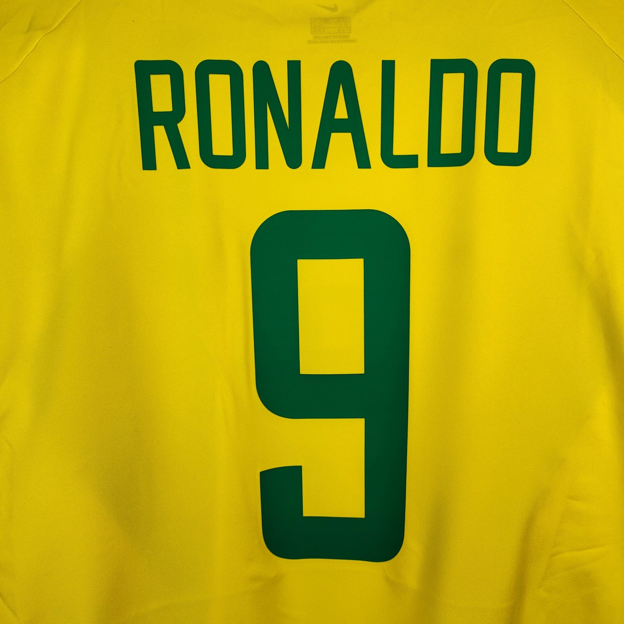 2002 - 04 Brazil Home Shirt Ronaldo 9 - 9/10 - (XL) - Eternal Pitch