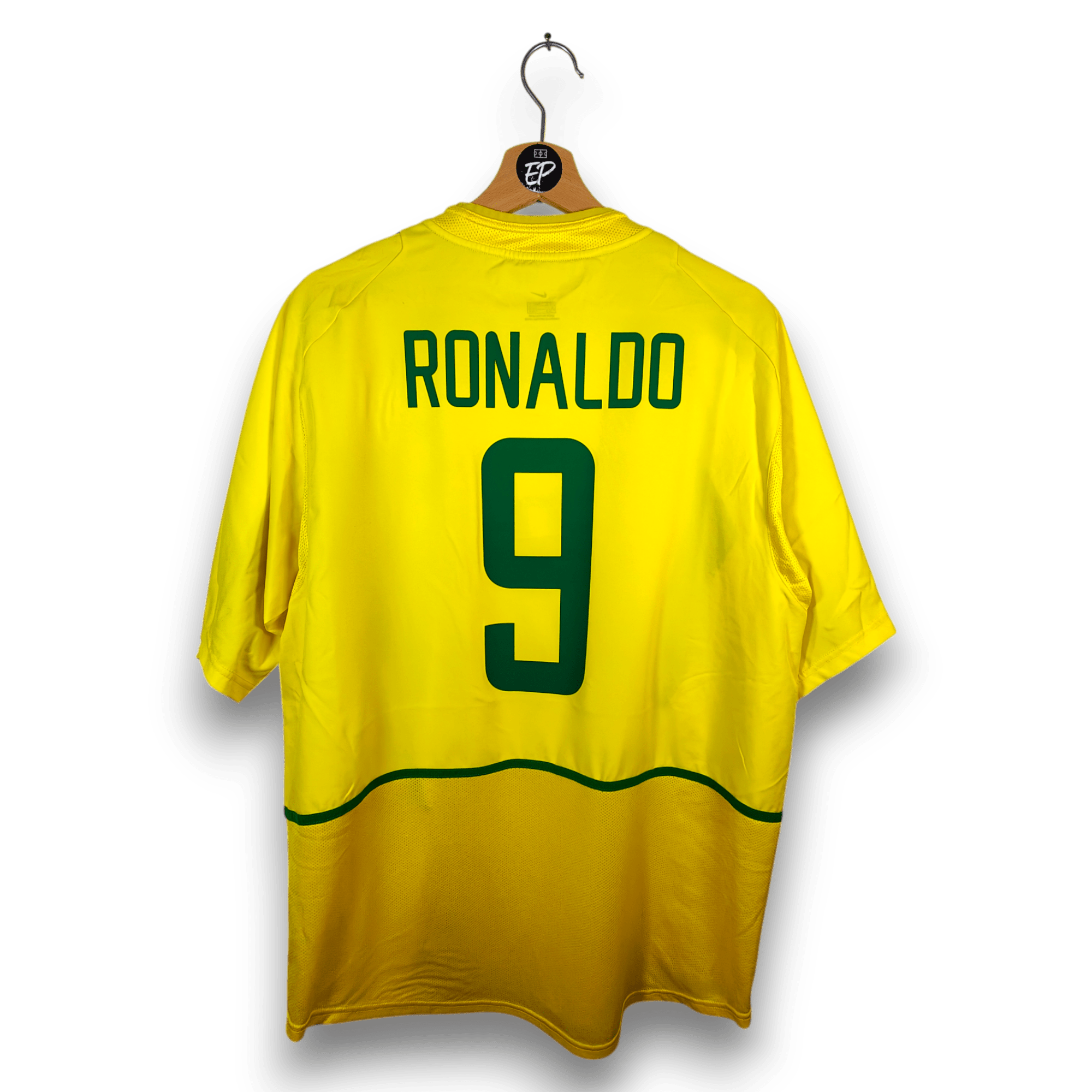 2002 - 04 Brazil Home Shirt Ronaldo 9 - 9/10 - (XL) - Eternal Pitch
