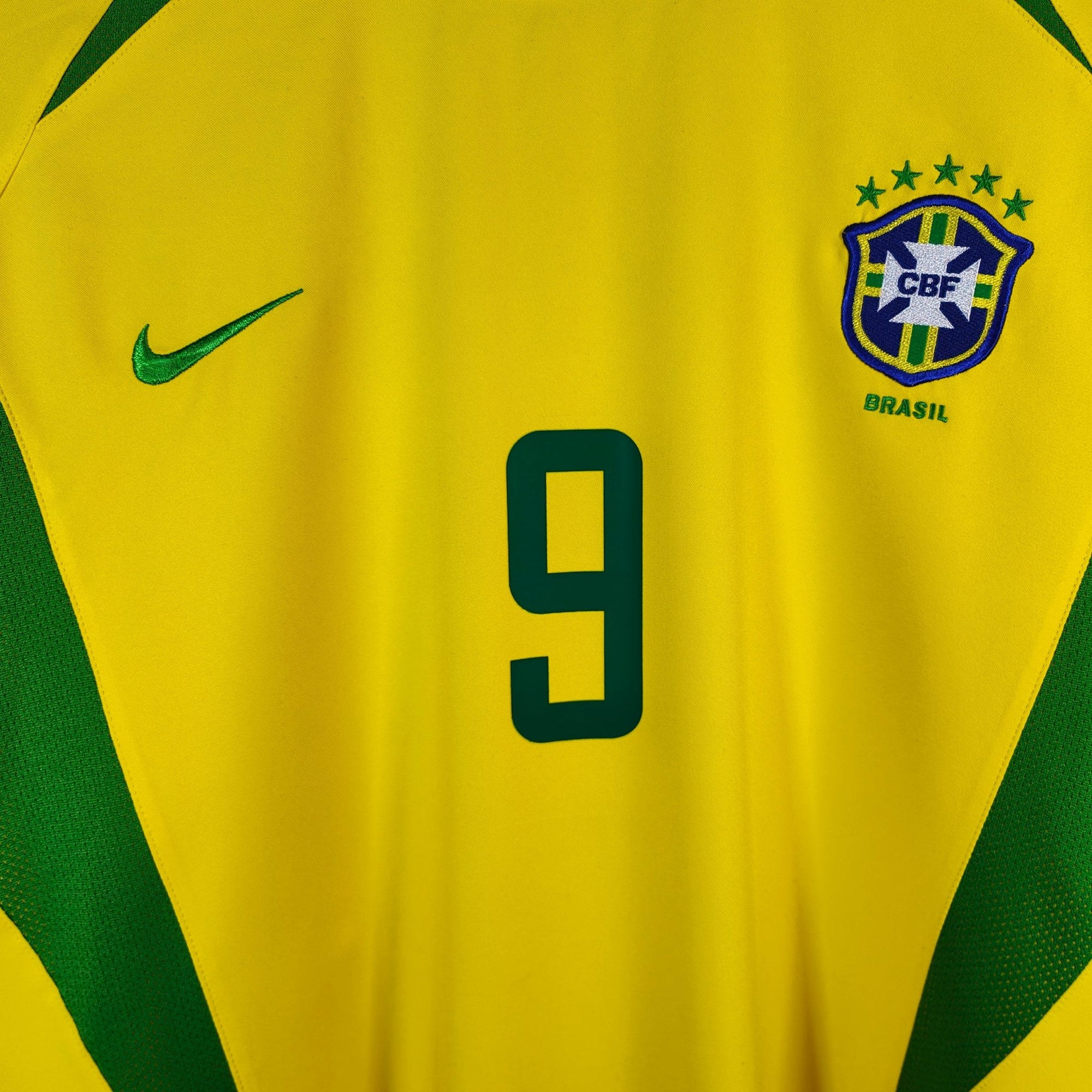 2002 - 04 Brazil Home Shirt Ronaldo 9 - 9.5/10 - (XL) - Eternal Pitch