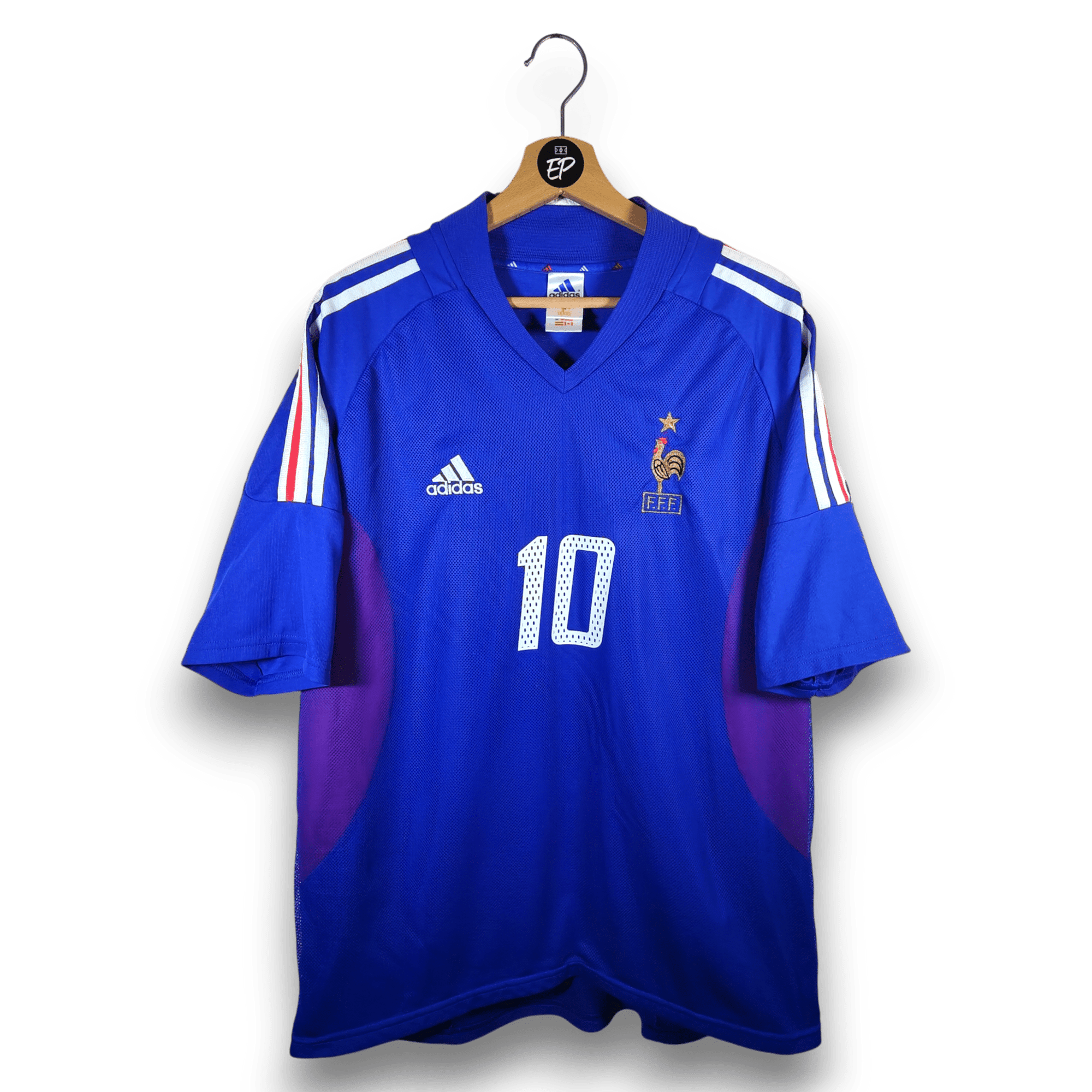 2002 - 04 France Home Shirt Zidane 10 - 8.5/10 - (XL) - Eternal Pitch