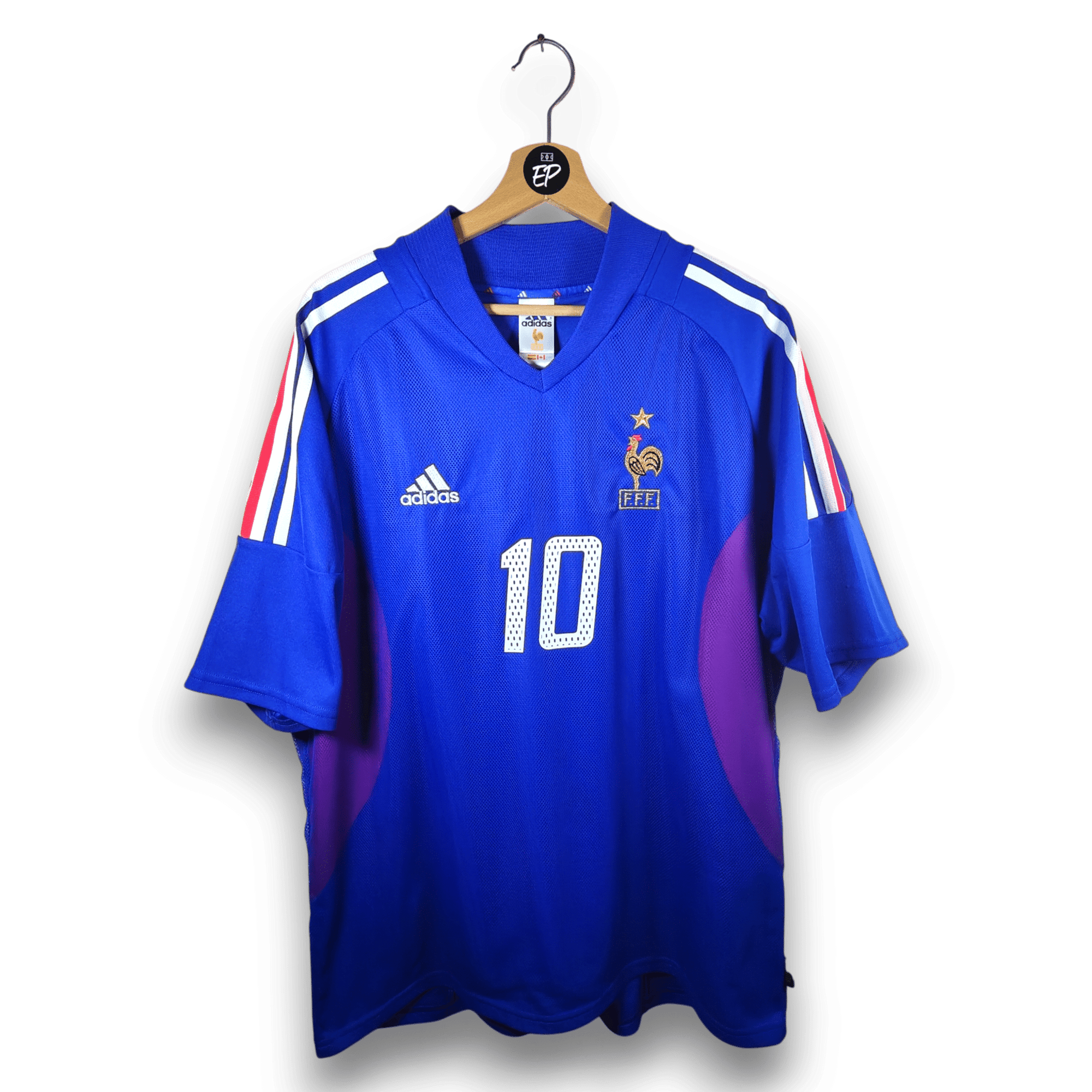 2002 - 04 France Home Shirt Zidane 10 - 9/10 - (XL) - Eternal Pitch