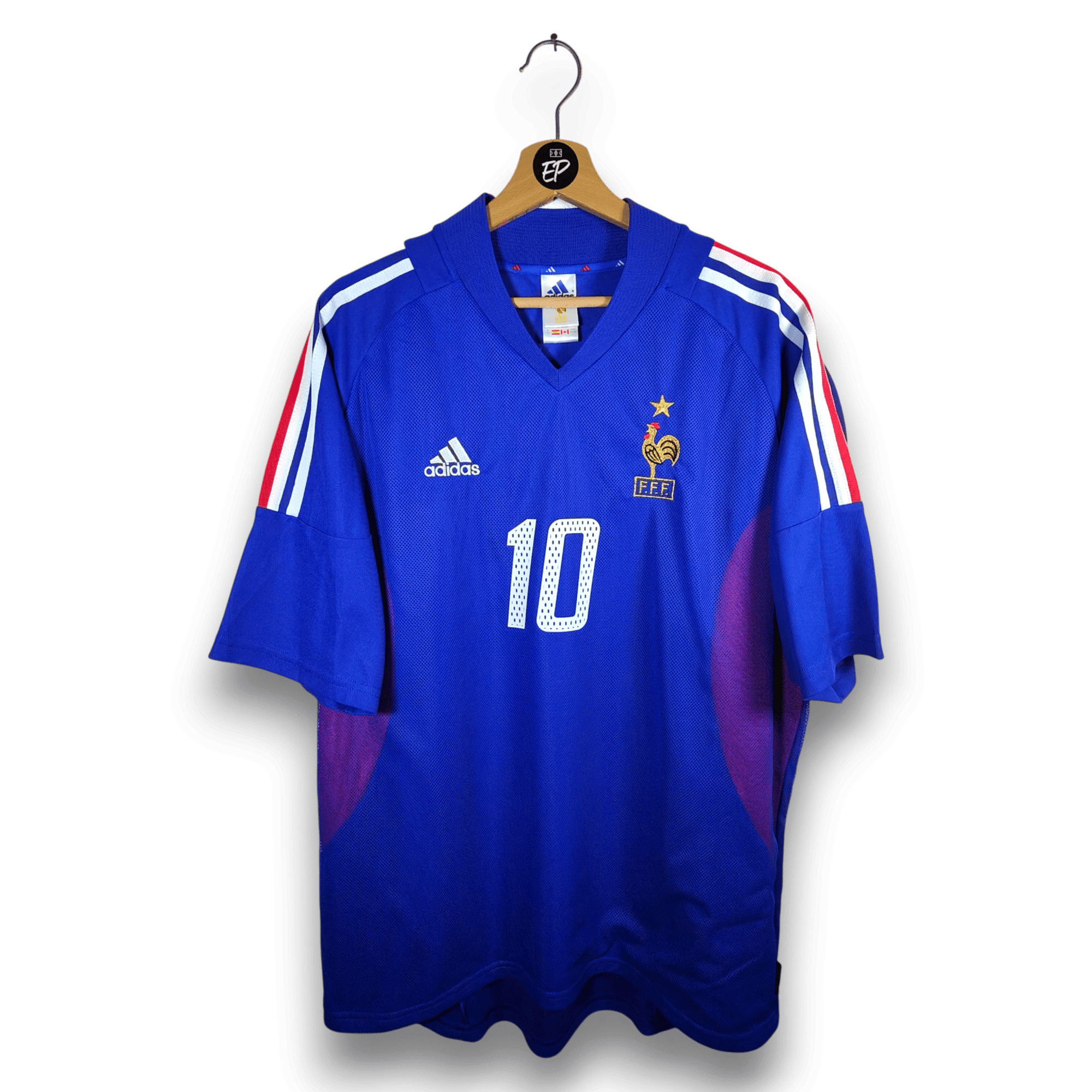 2002 - 04 France Home Shirt Zidane 10 - 9.5/10 - (XL) - Eternal Pitch