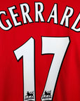 2002 - 04 Liverpool Home Shirt Gerrard 17 - 8/10 - (M) - Eternal Pitch