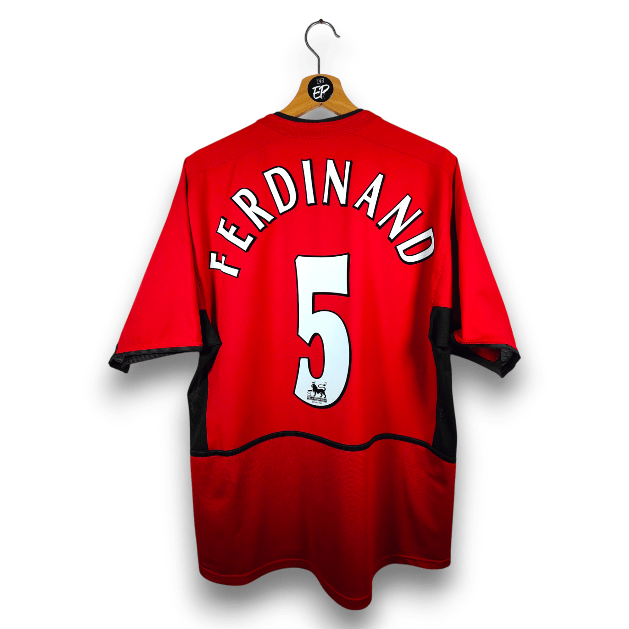 2002 - 04 Manchester United Home Shirt Ferdinand 5 - 8.5/10 - (M) - Eternal Pitch