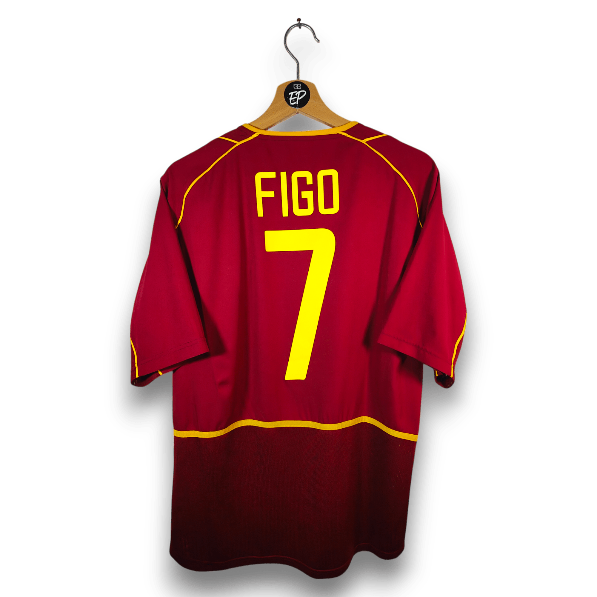 2002 - 04 Portugal Home Shirt Figo 7 - 9/10 - (M) - Eternal Pitch