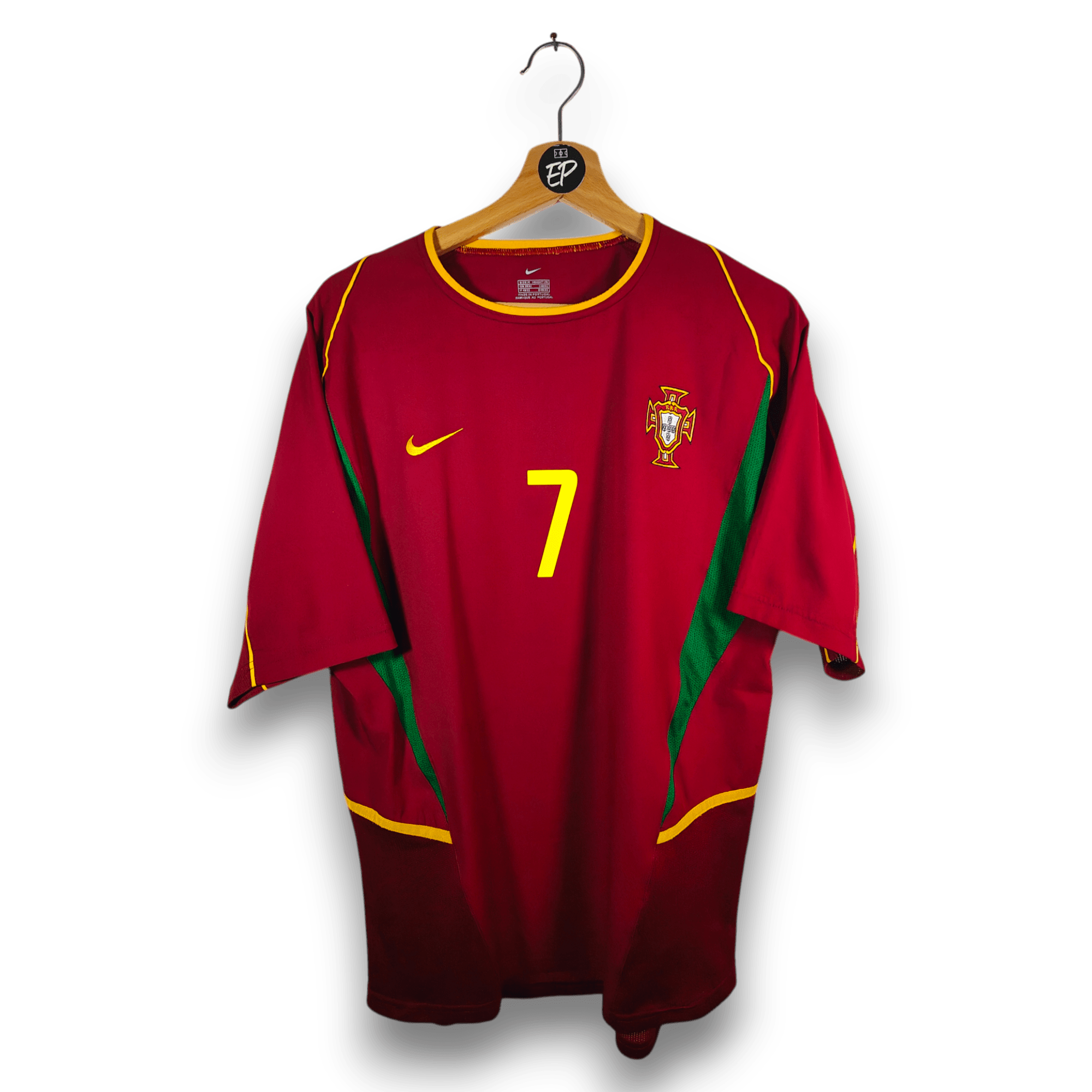 2002 - 04 Portugal Home Shirt Figo 7 - 9/10 - (M) - Eternal Pitch