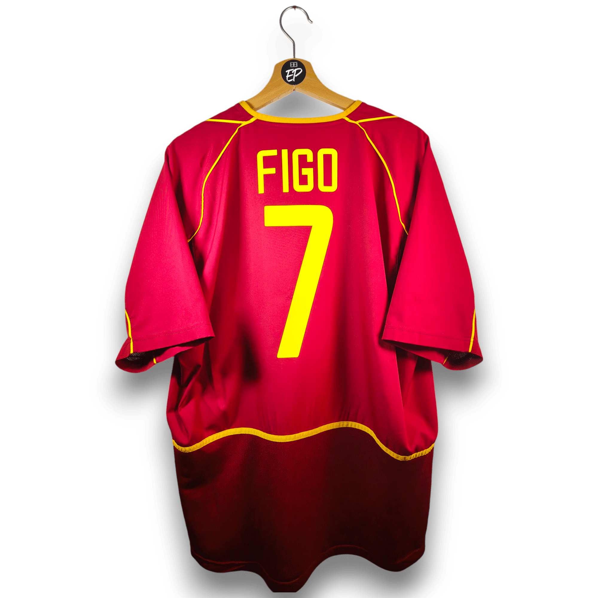 2002 - 04 Portugal Home Shirt Figo 7 - 9.5/10 - (XL) - Eternal Pitch