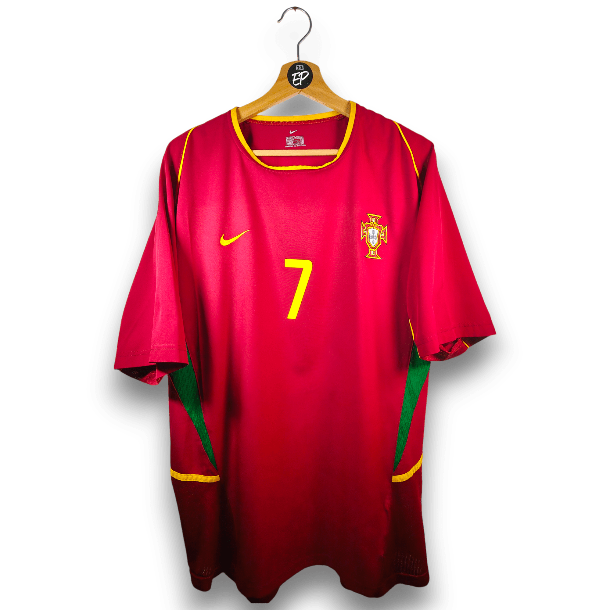 2002 - 04 Portugal Home Shirt Figo 7 - 9.5/10 - (XL) - Eternal Pitch