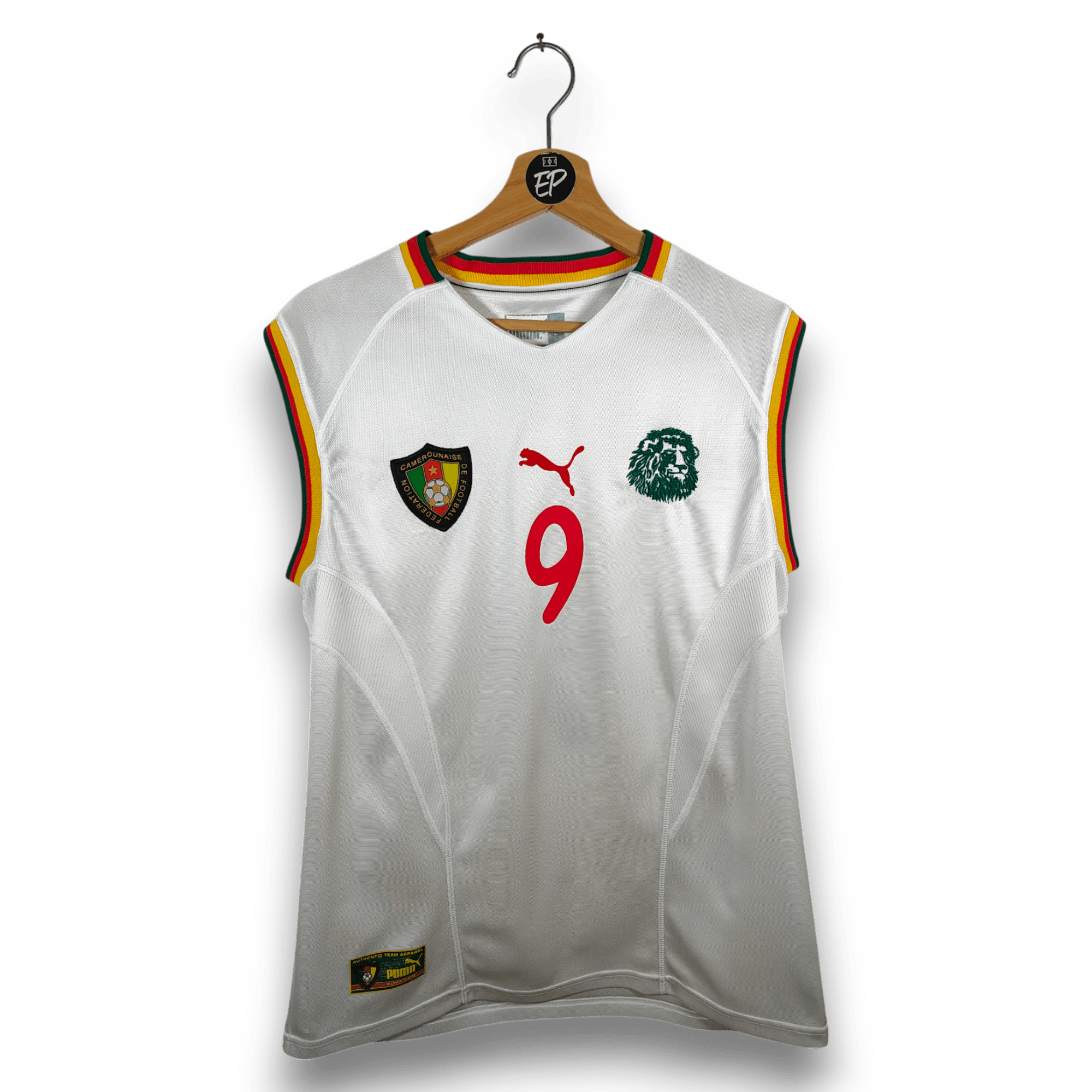 2002 Cameroon Away Shirt Eto'o 9 - 8.5/10 - (L) - Eternal Pitch