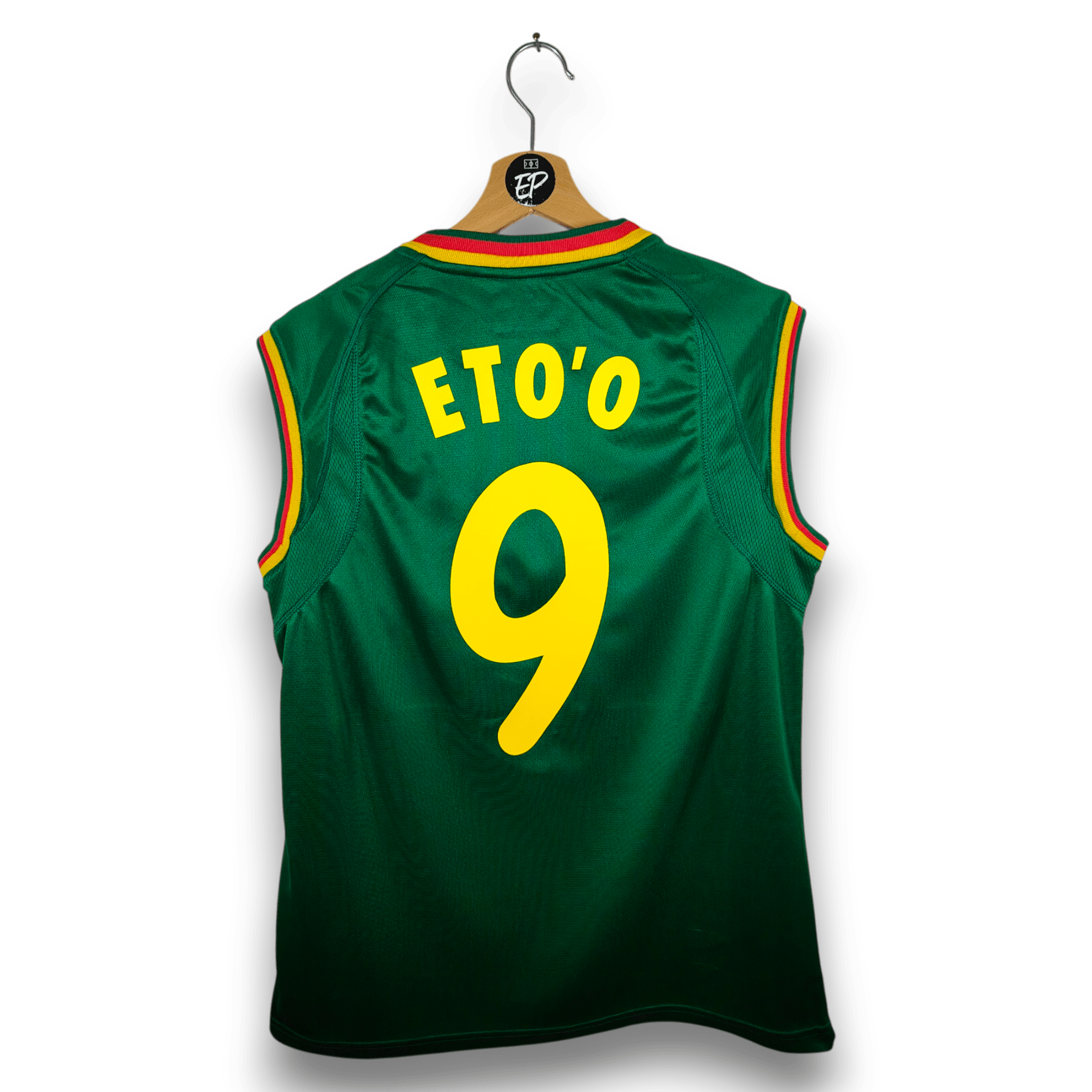 2002 Cameroon Home Shirt Eto'o 9 - 8.5/10 - (L) - Eternal Pitch