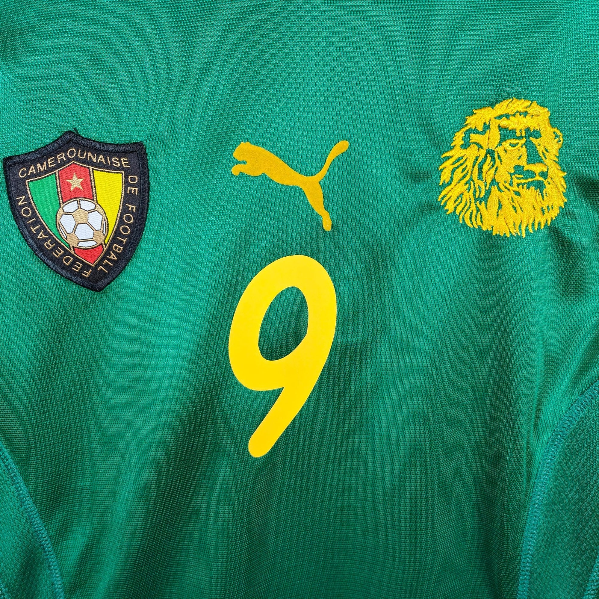 2002 Cameroon Home Shirt Eto'o 9 - 8.5/10 - (L) - Eternal Pitch